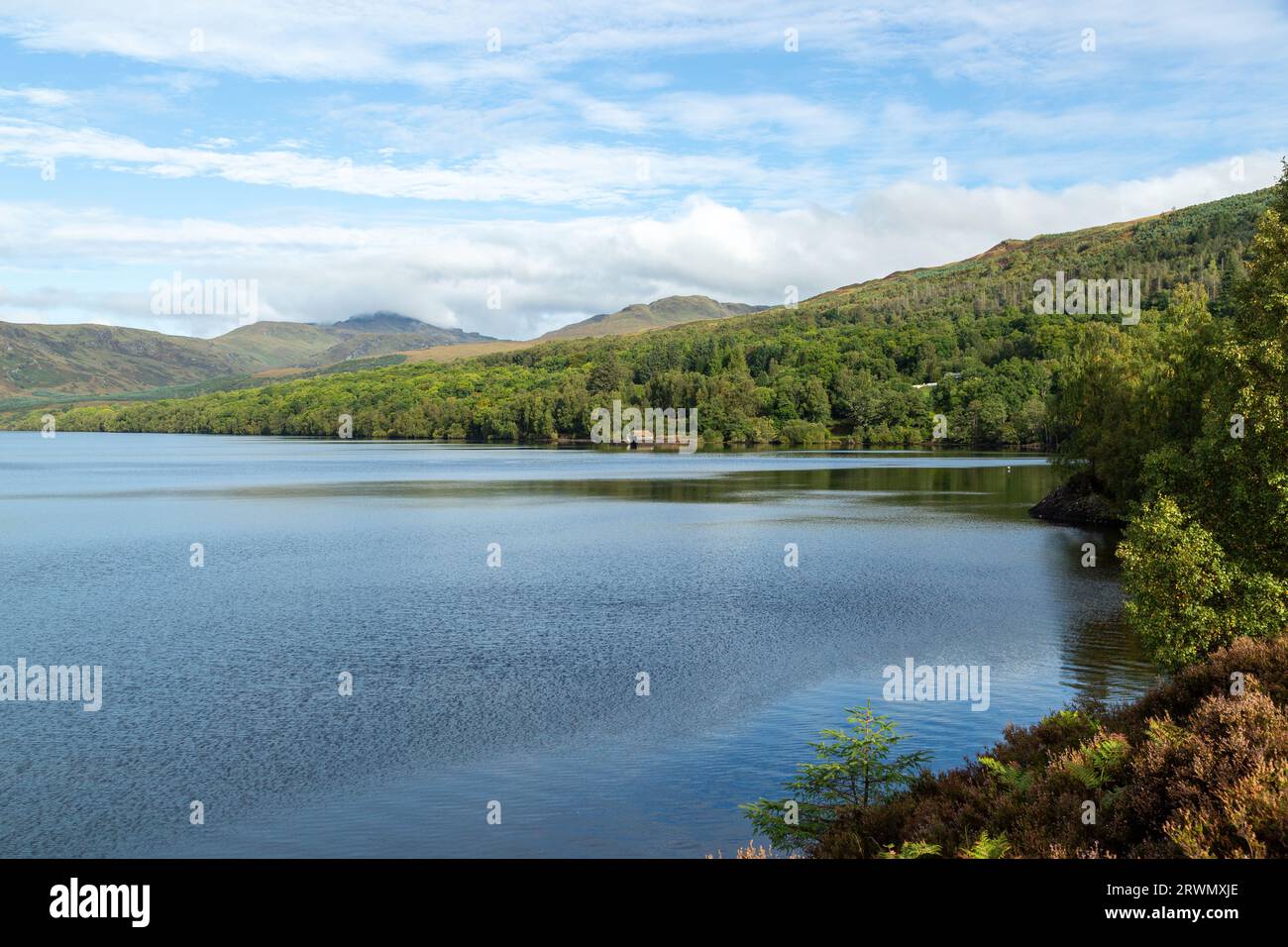 Loch Katrine nel Trossachs National Park, Stirling, Scozia Foto Stock