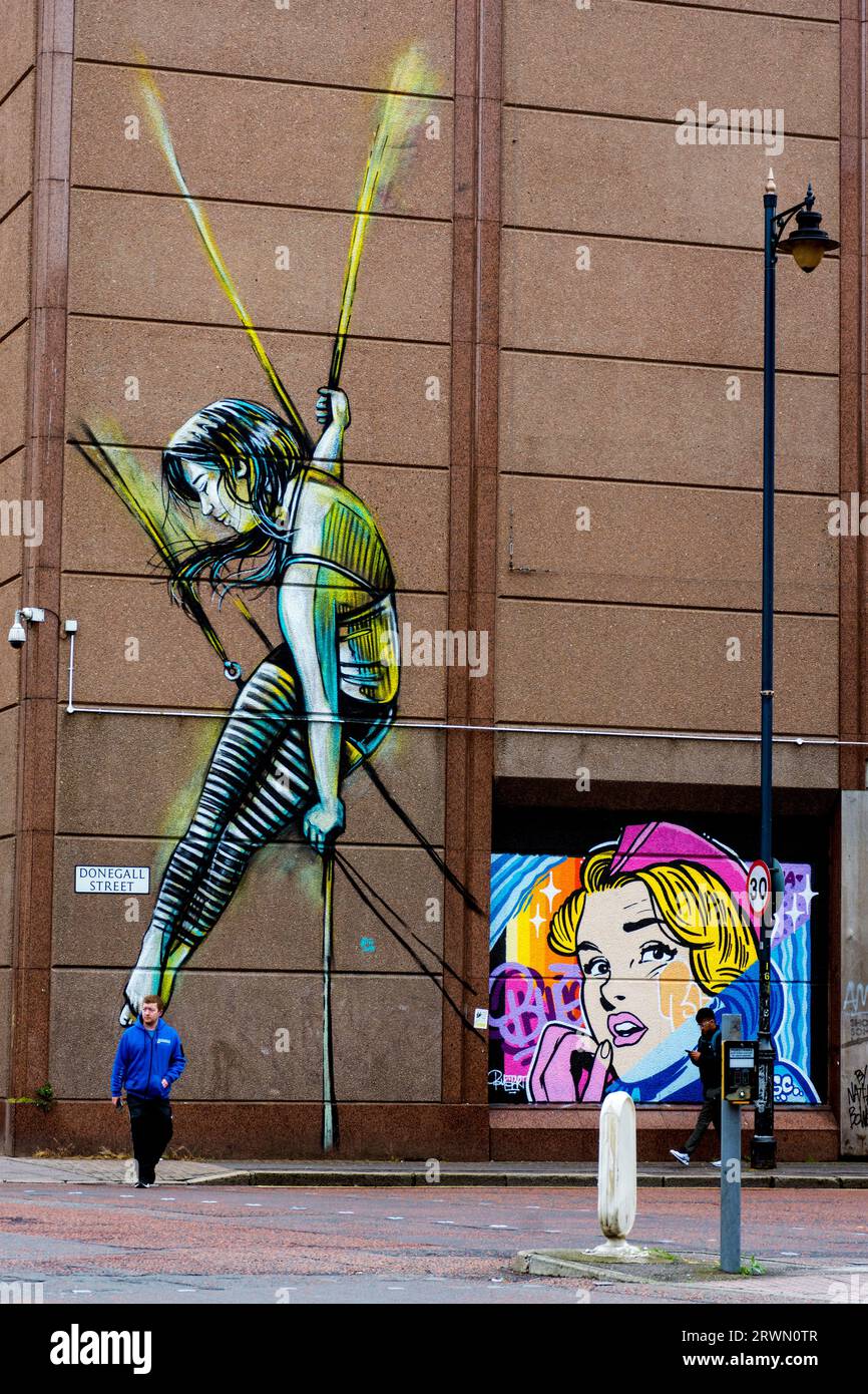 Colore a Belfast, Donegall Street, Irlanda del Nord. Foto Stock