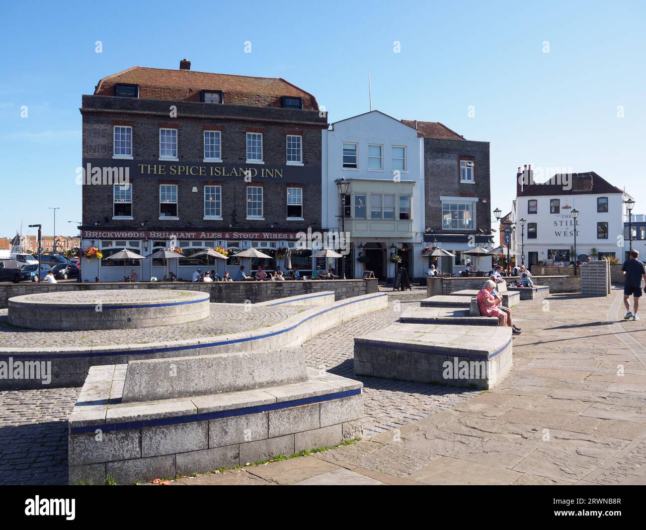 L'Isola delle spezie e i luoghi pubblici di STILL e West a Portsmouth Point Foto Stock