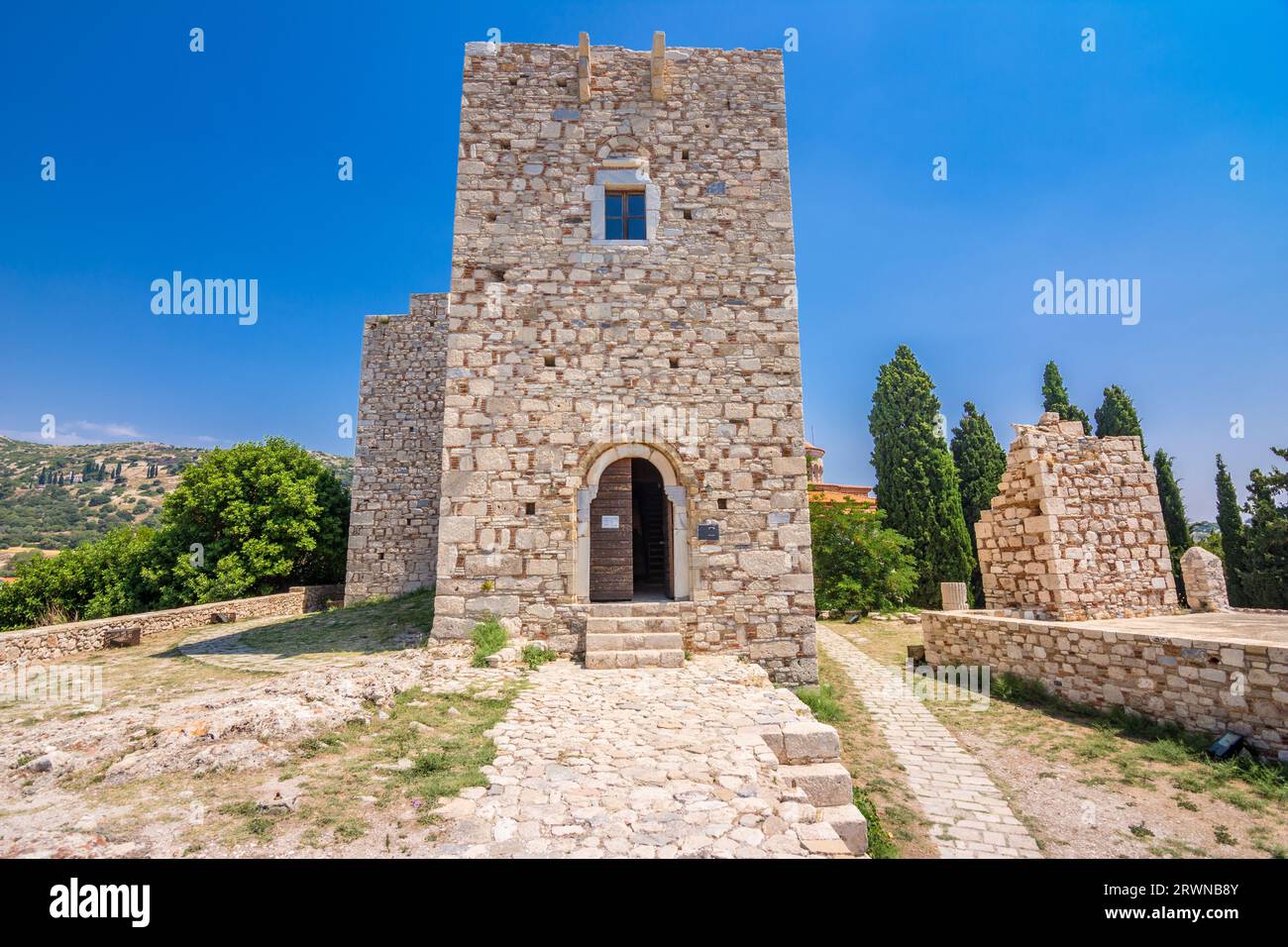 Pittoresca città Pythagorio sull isola di Samos, Grecia. Foto Stock