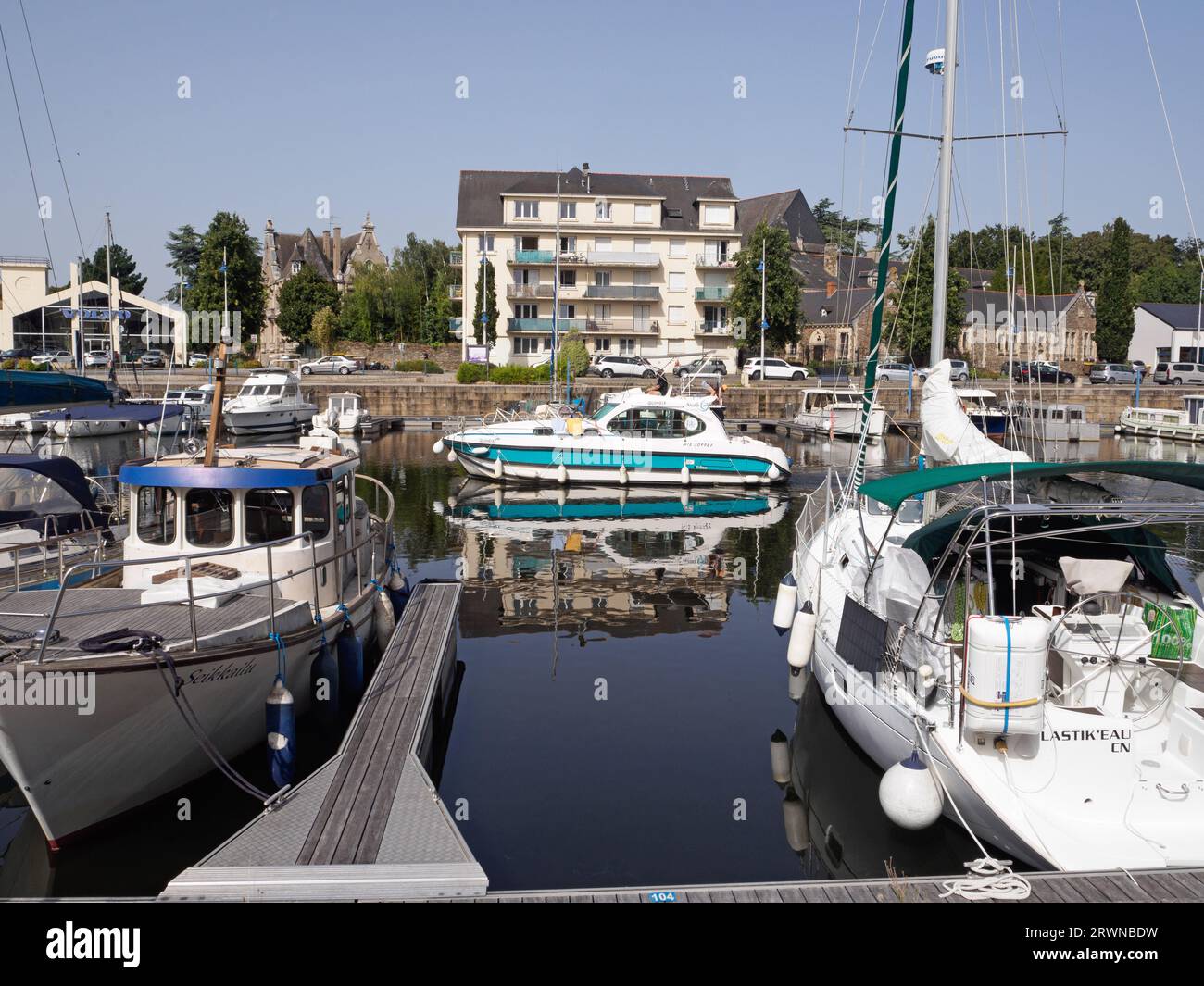 Port de Plaisance, Redon, Bretagna Foto Stock