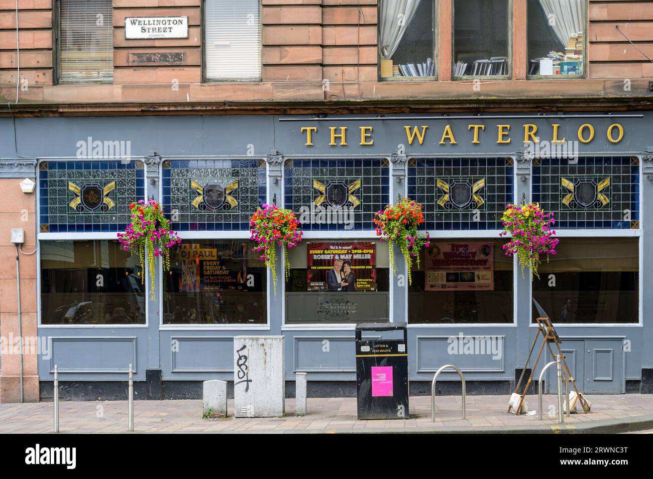 The Waterloo pub, Wellington Street, Glasgow, Scozia, Regno Unito, Europa Foto Stock