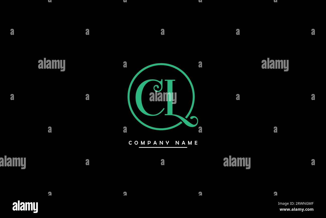 CL, LC Abstract Letters Logo Monogram Illustrazione Vettoriale