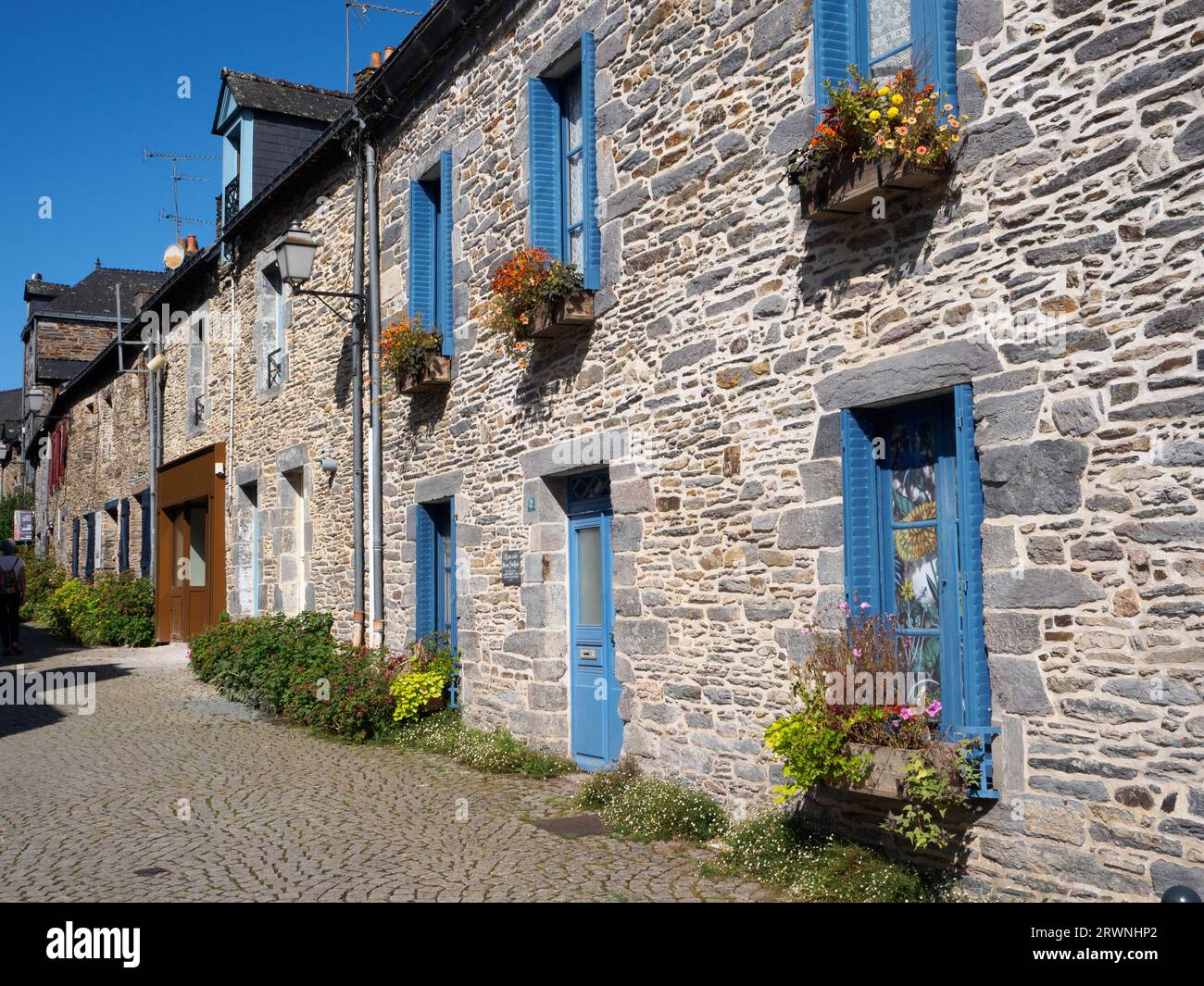 Il luogo di nascita di Yves Rocher, Rue la Fayette, la Gacilly Foto Stock