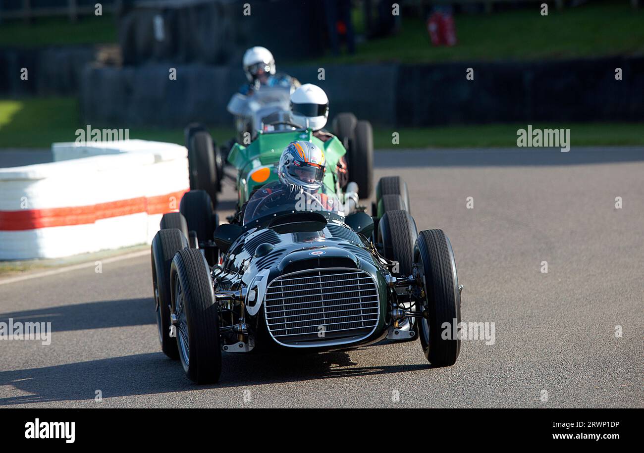 1952 BRM Type15 Mk 1 chassis 1V nella gara del Goodwood Trophy al Goodwood Revival Meeting del 9 settembre 2023 a Chichester, Inghilterra. ©2023 Copyright Mich Foto Stock