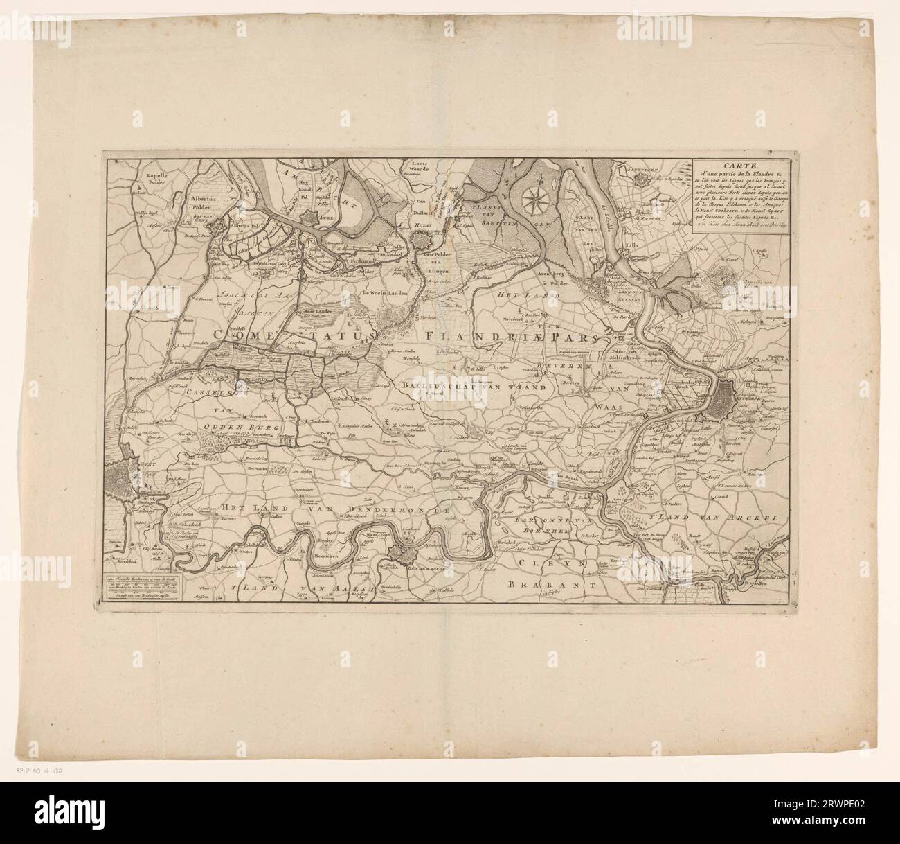 Fiandre Mappa Mappa delle fiandre orientali immagini e fotografie stock ad alta ...