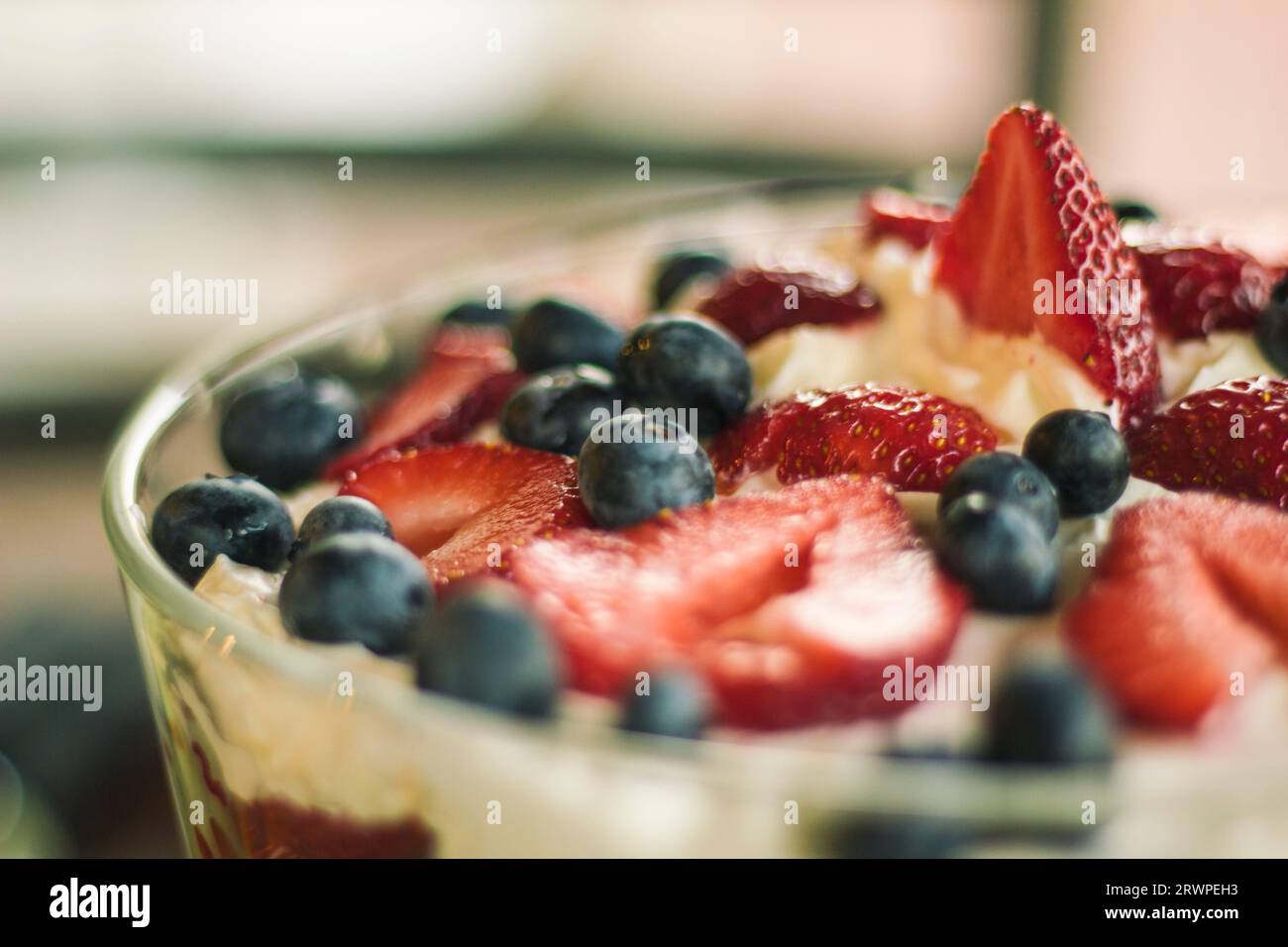 berry trifle Foto Stock