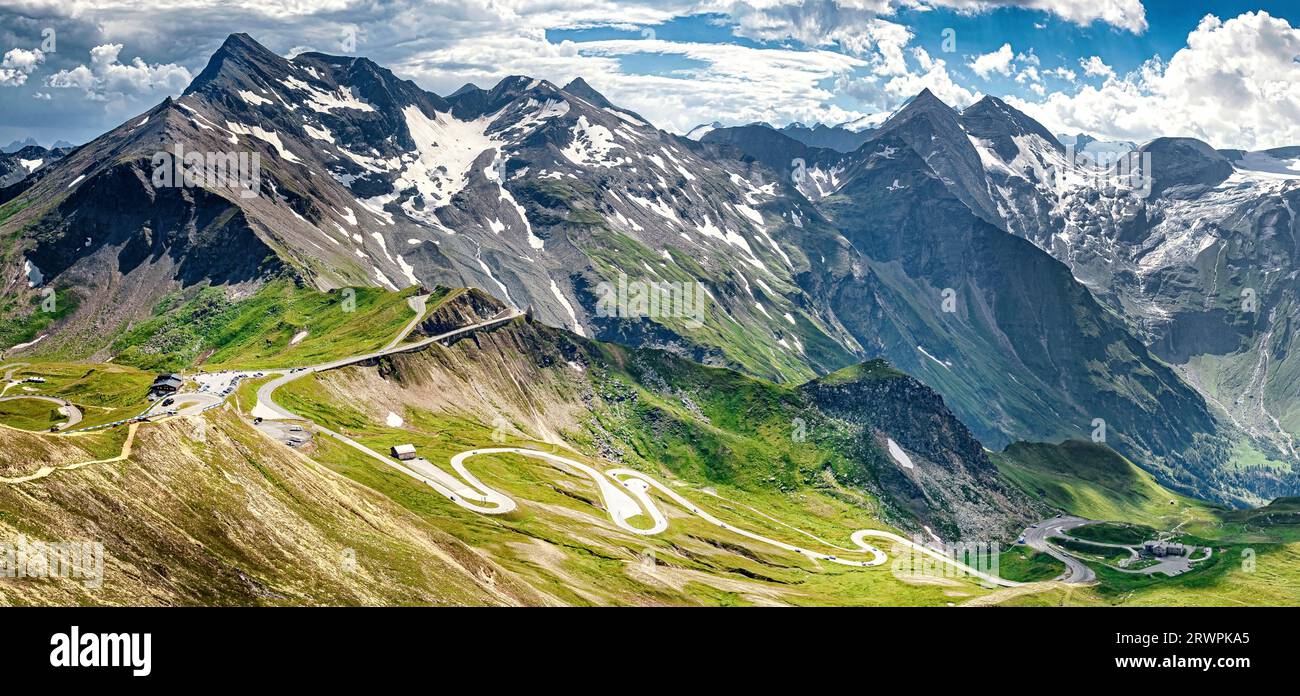 Grossglockner Strada alpina nelle Alpi austriache Foto Stock