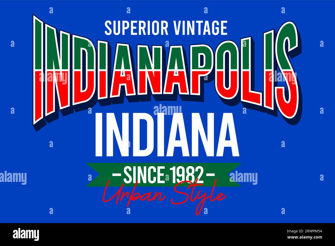 indianapolis, indiana, stile urbano, college vintage per t-shirt, poster, etichette, ecc. design vettoriale Illustrazione Vettoriale