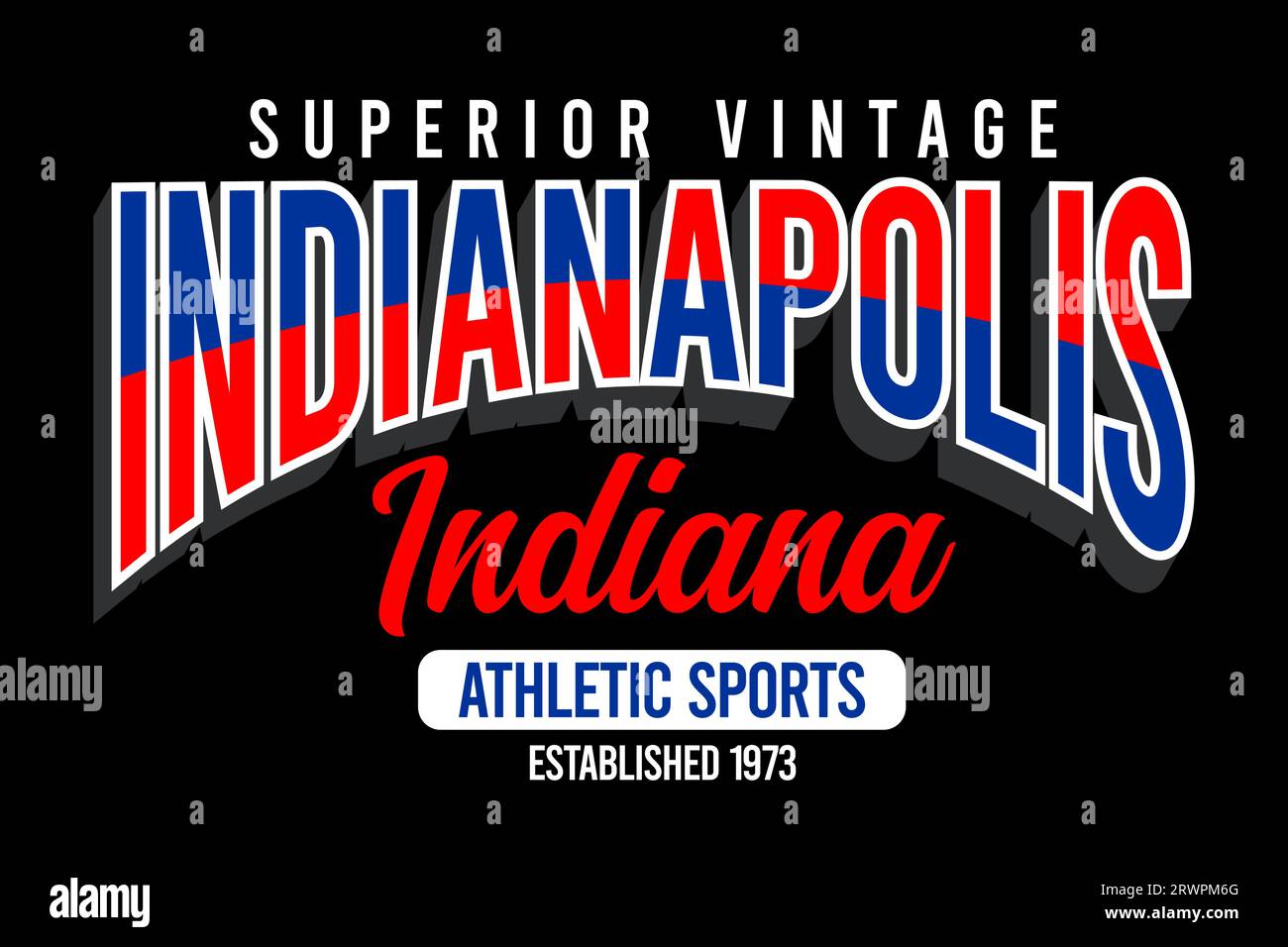 indianapolis, indiana, stile urbano, college vintage per t-shirt, poster, etichette, ecc. design vettoriale Illustrazione Vettoriale