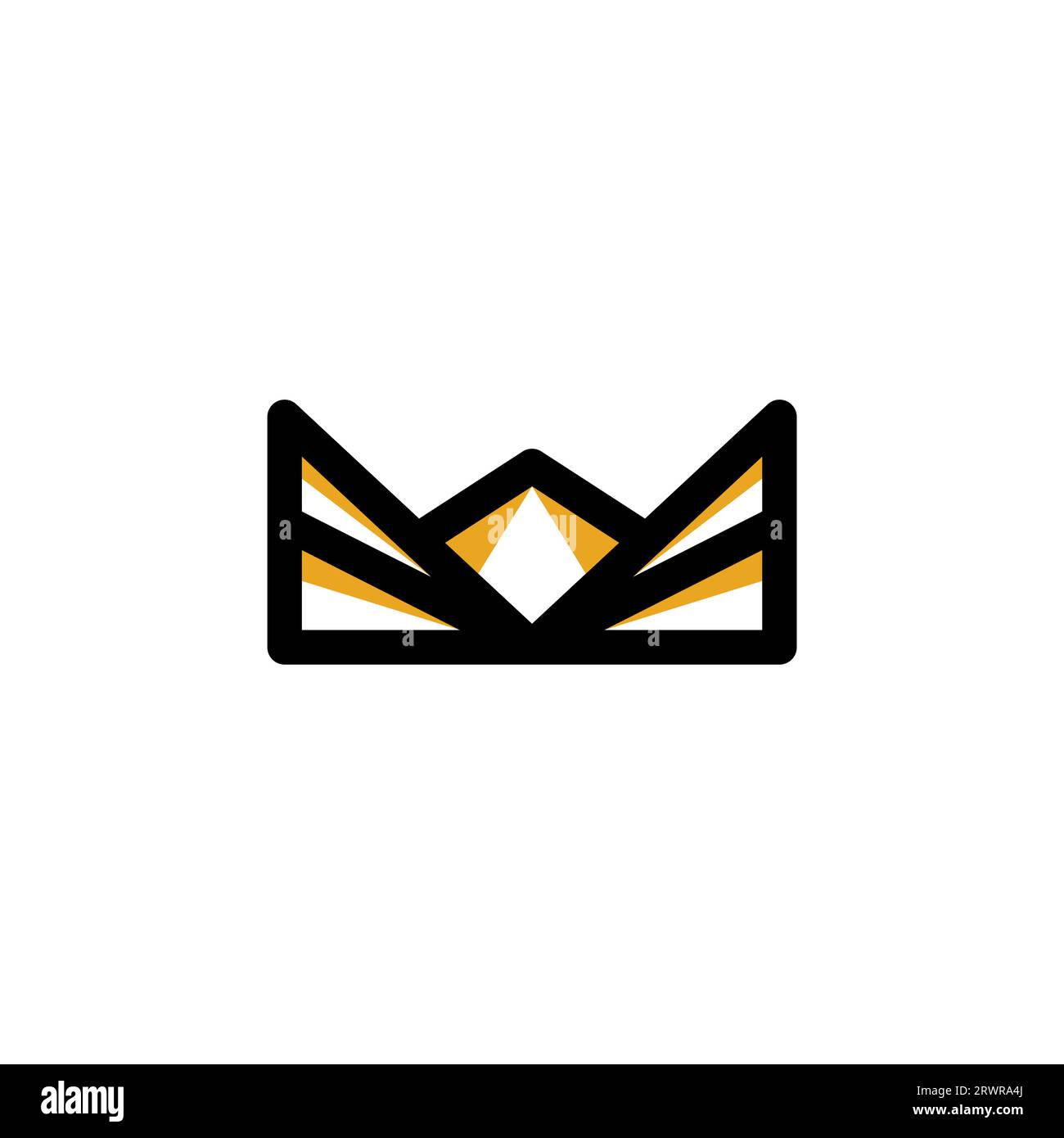 Logo Crown. Lettera M Crown Logo Vector Illustrazione Vettoriale