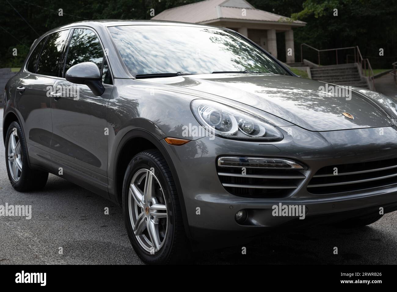 2014 Porsche Cayenne Diesel edizione Platinum. Foto Stock