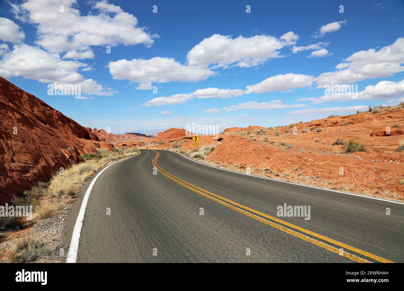 La strada - Valley of Fire State Park, Nevada Foto Stock