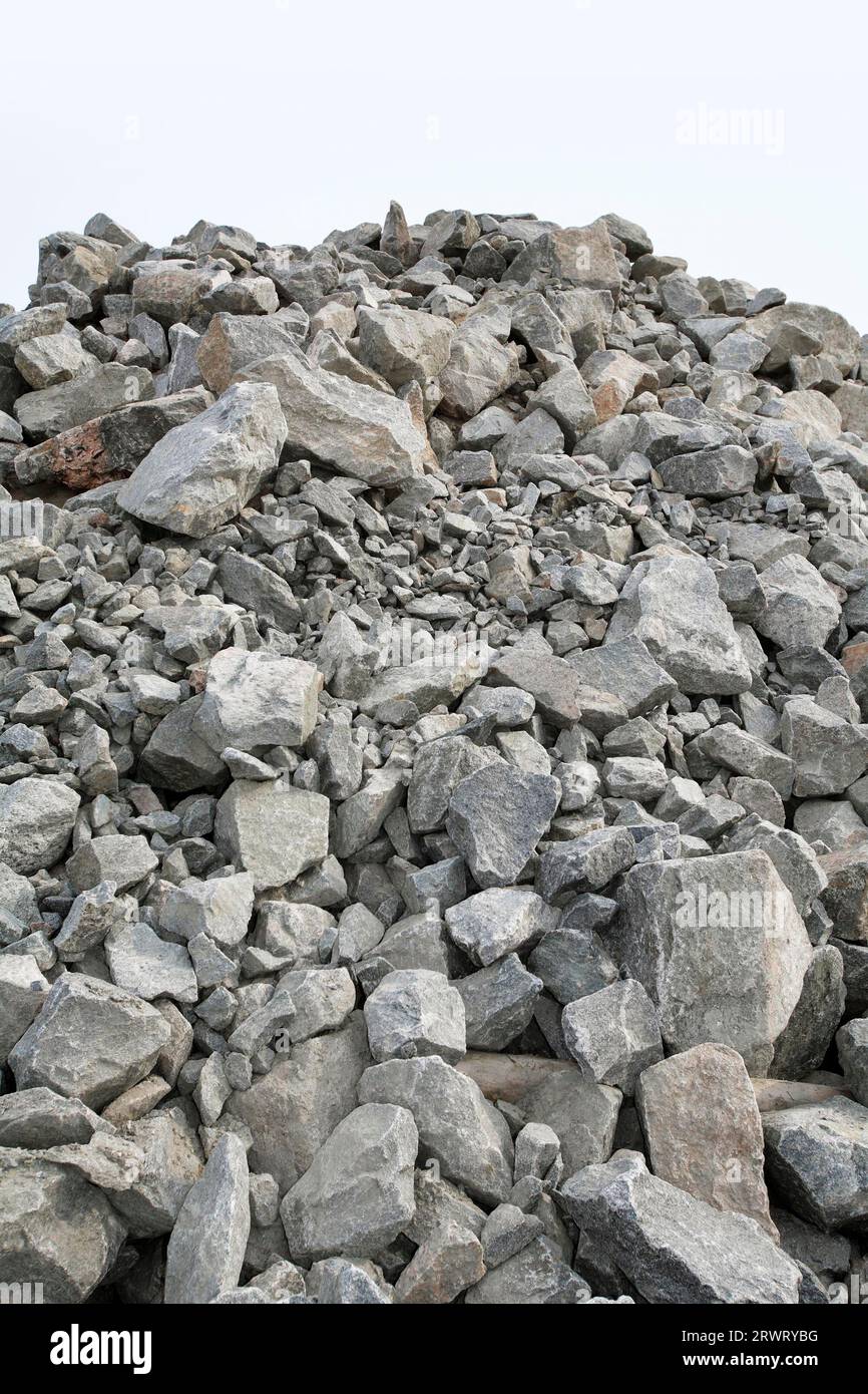 Pila di ruvide rocce di granito Foto Stock
