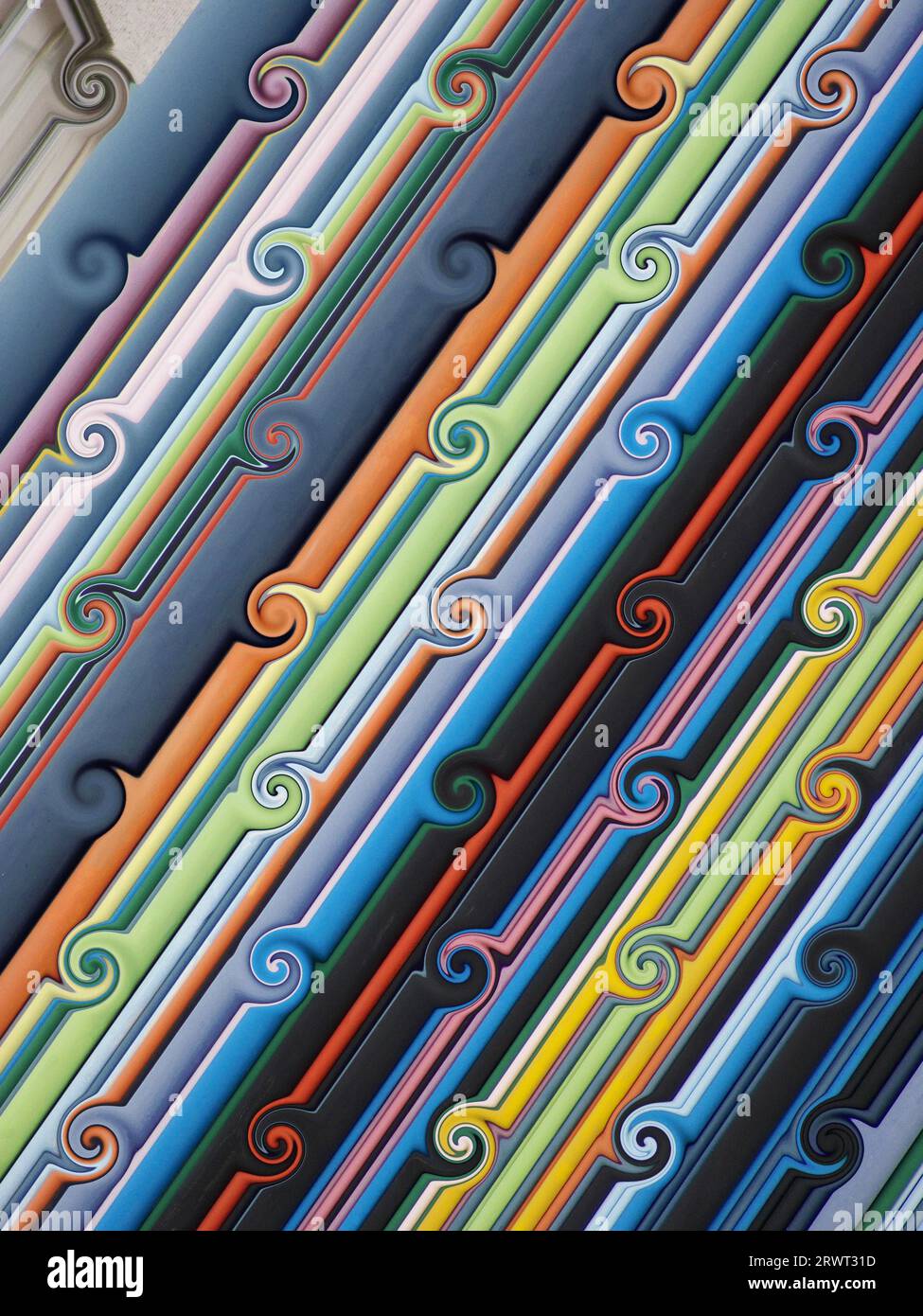 Grafica fantasia colorata in molti colori diversi, che riempie il formato Foto Stock