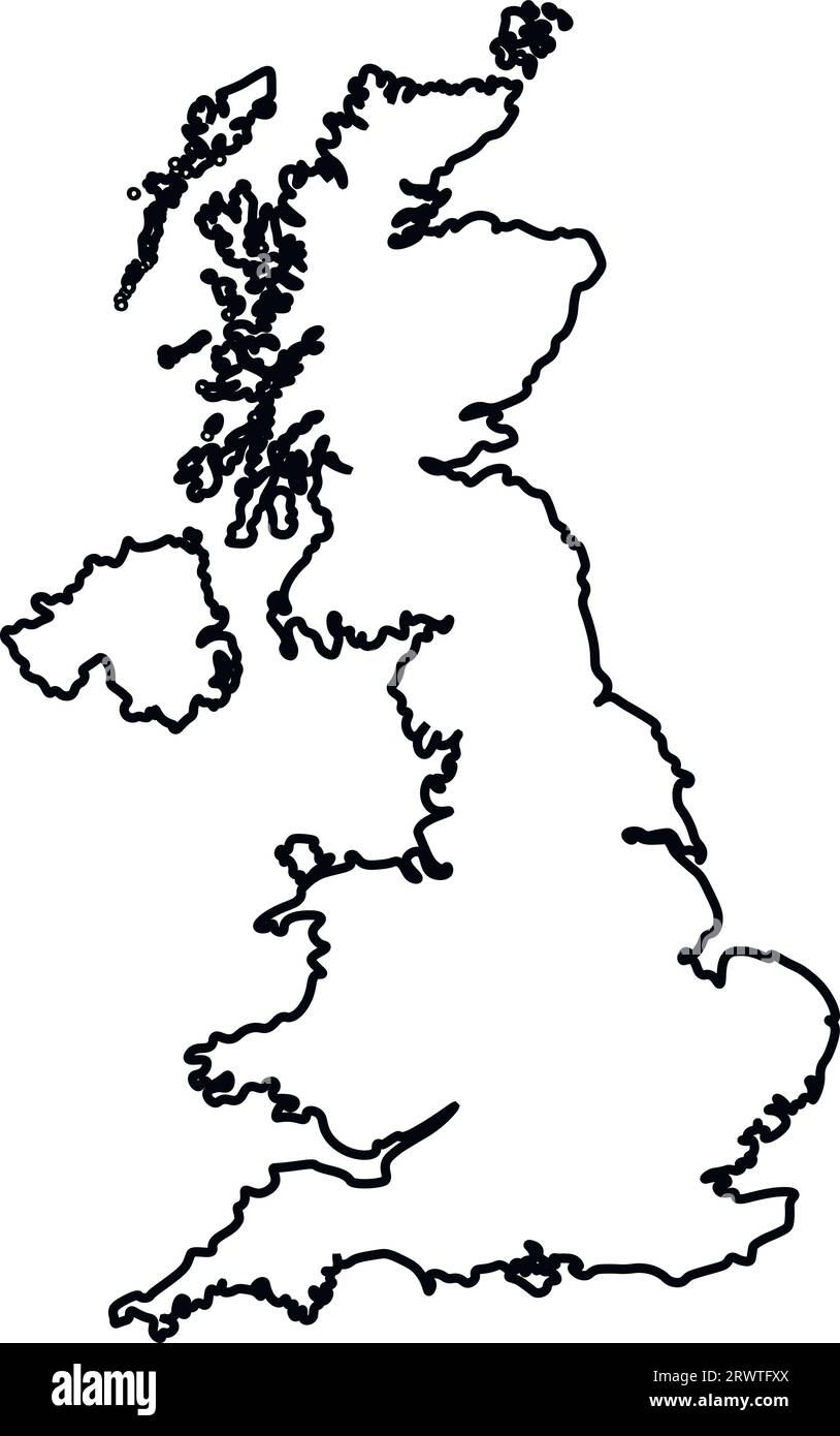 Icona di illustrazione semplificata con isolamento vettoriale con silhouette nera della mappa della Danimarca. Sfondo bianco Illustrazione Vettoriale