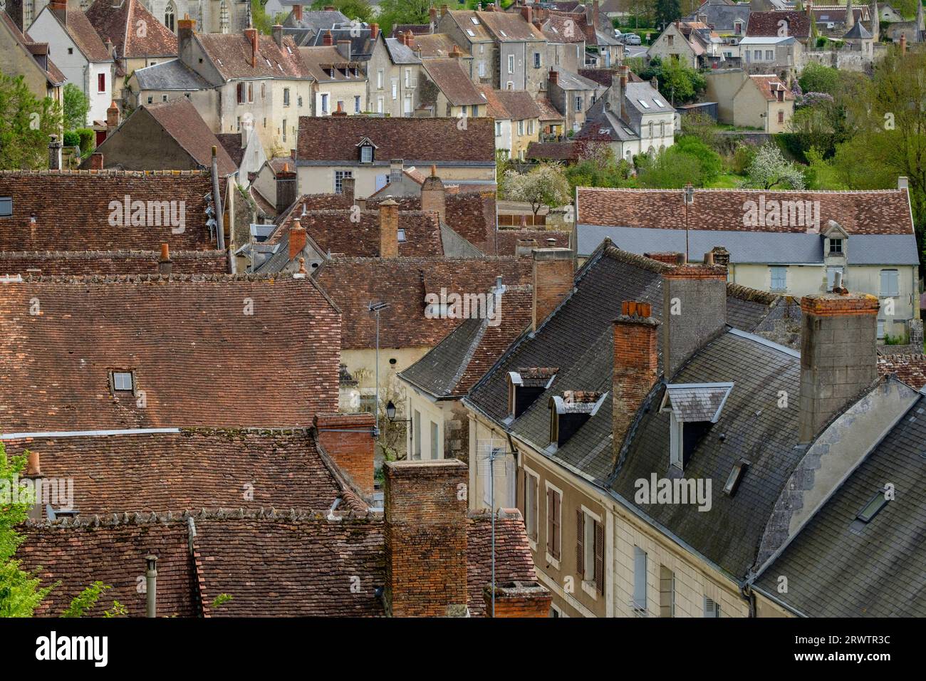 Castillo del Conde Branicki, Montrésor, Departamento de Indre y Loira, Francia,l'Europa occidentale Foto Stock