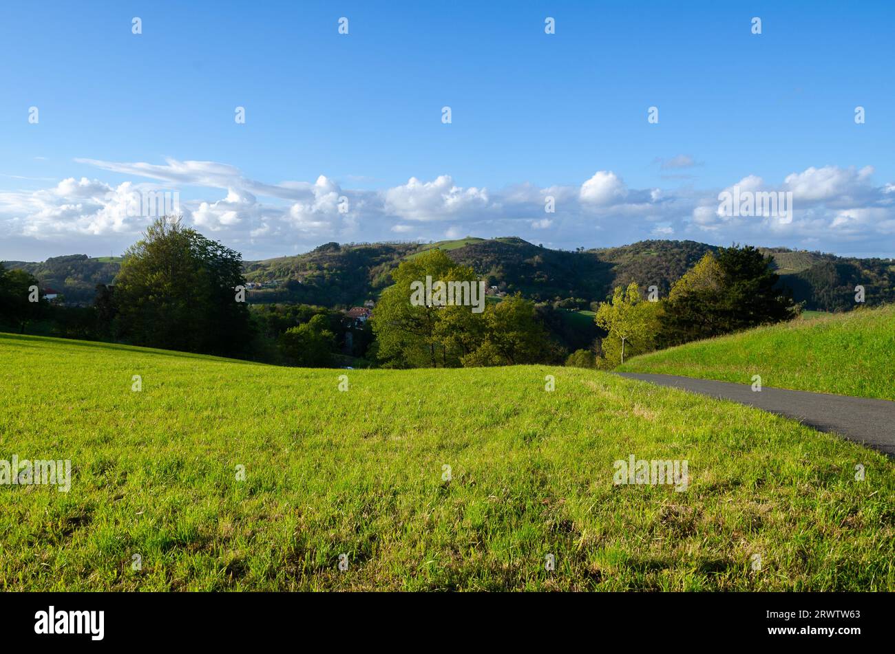 splendido paesaggio dei paesi baschi, spagna Foto Stock