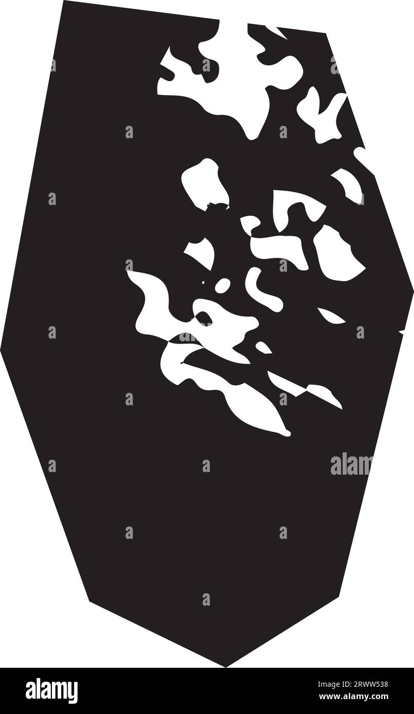 Visualizza caratteri alfabetici grunge angolo carta tagliata numero 0 zero Illustrazione Vettoriale