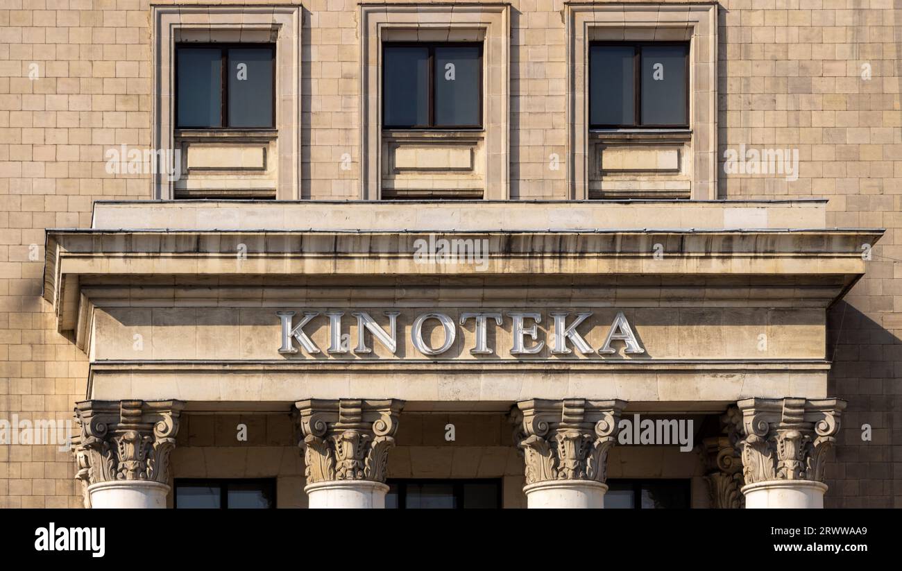 Kinoteka (cinema), Palazzo della Cultura e della Scienza, Varsavia, Polonia Foto Stock