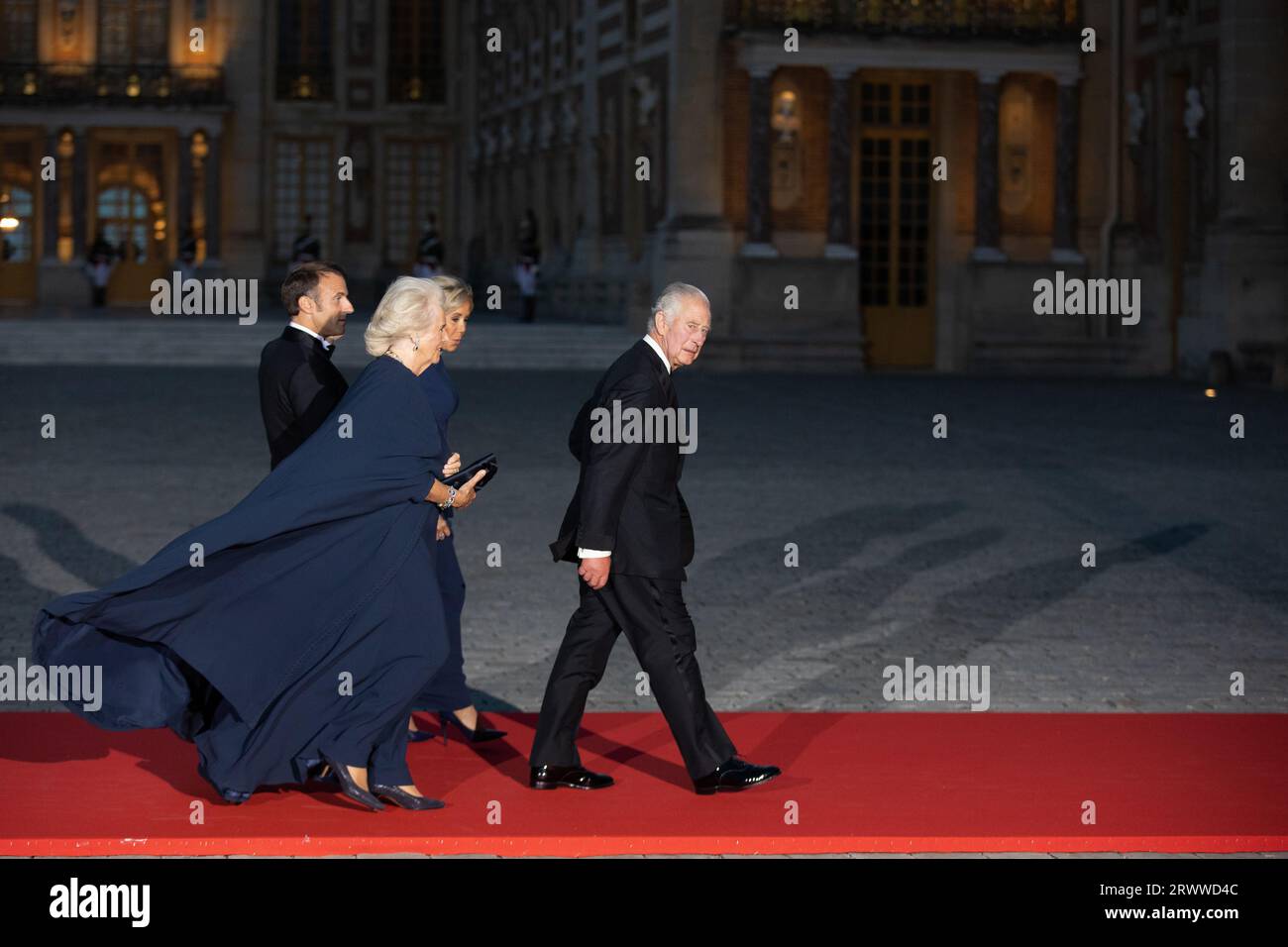 Versailles, Francia. 20 settembre 2023. Cena di stato in onore del re Carlo III e della regina Camilla, Francois Loock/Alamy Foto Stock