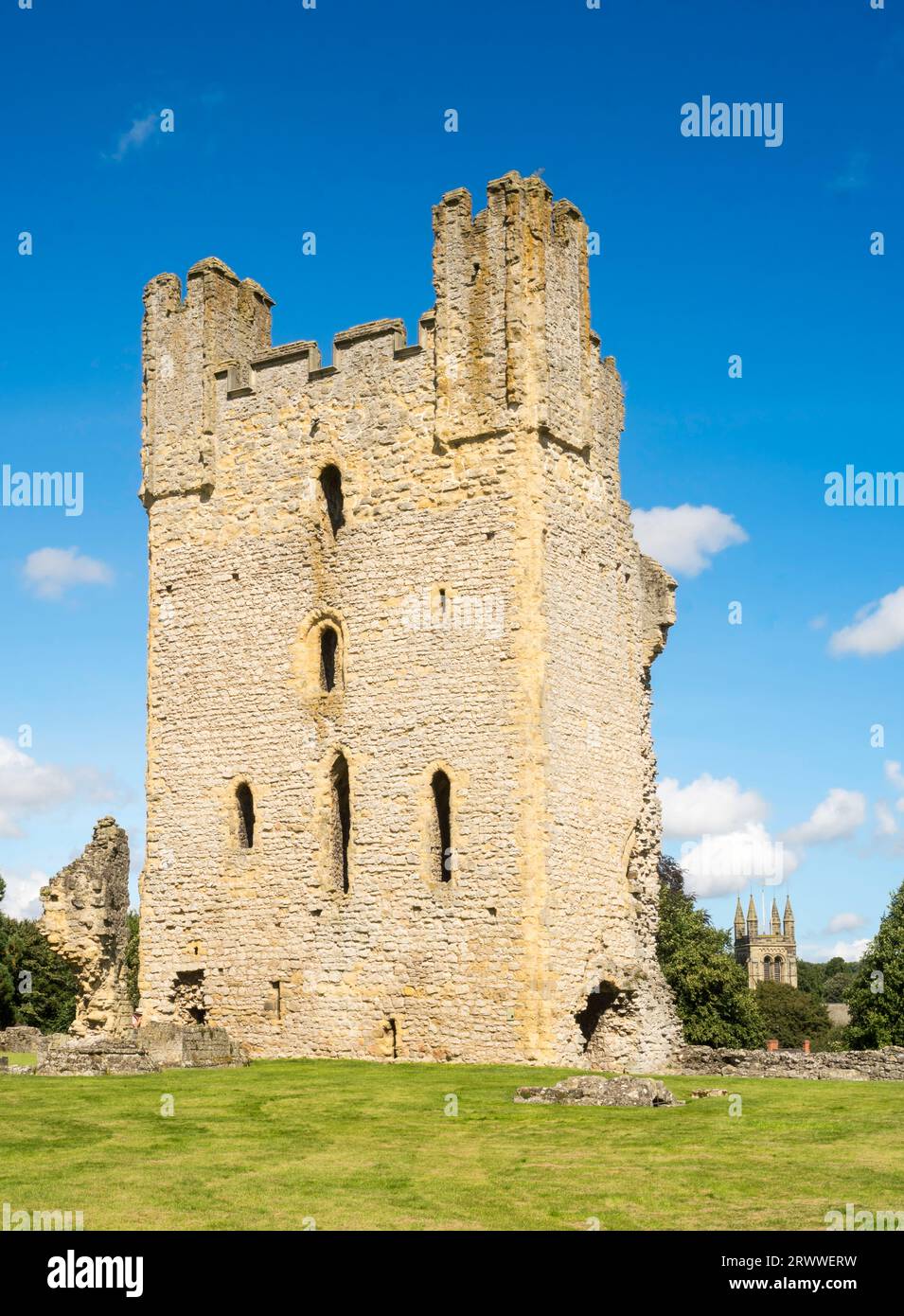 Helmsley Castle, North Yorkshire, Inghilterra, Regno Unito Foto Stock