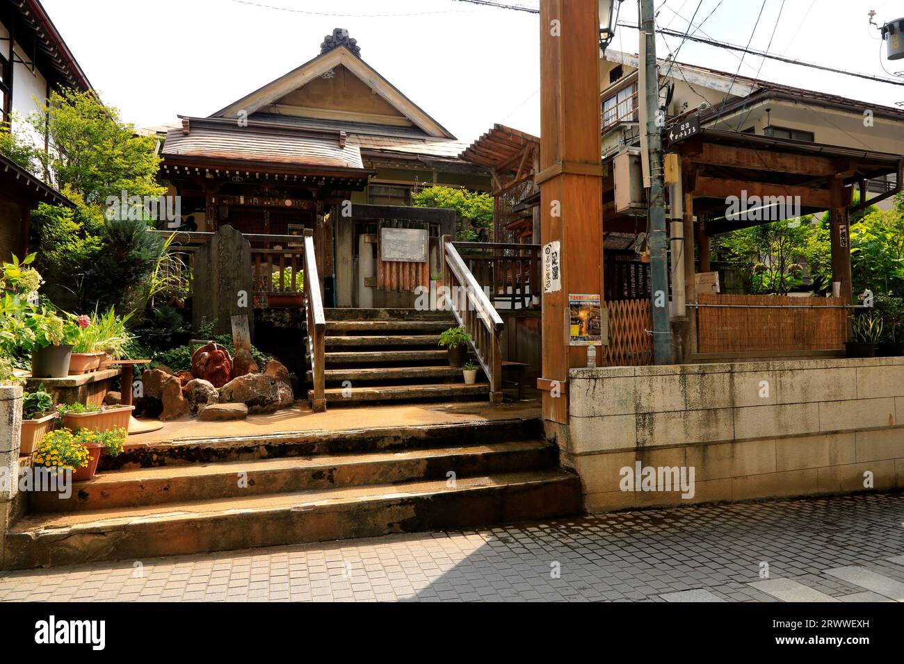 Luglio Shibu Onsen località termale di Shinshu Foto Stock