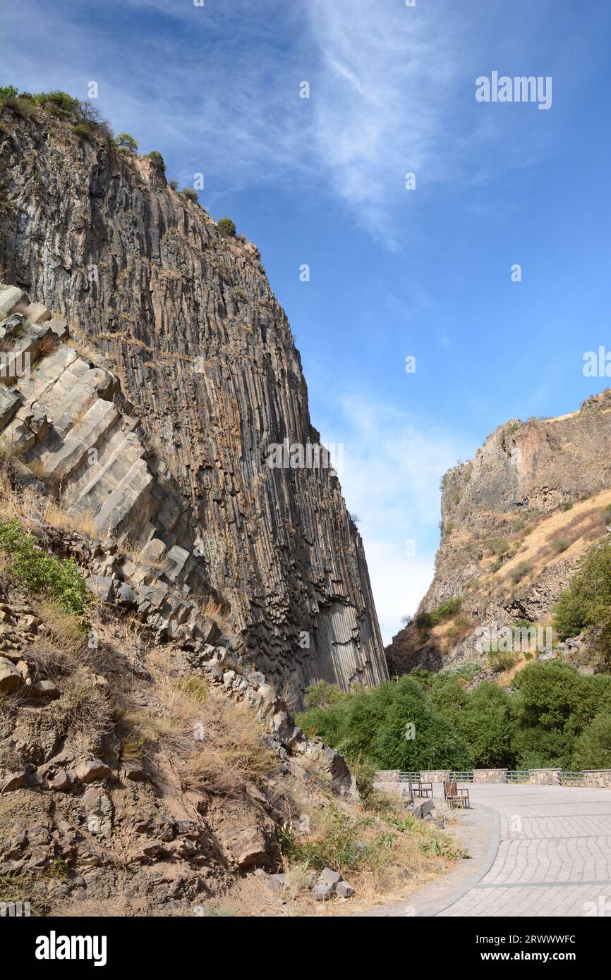 Symphony of the Stones. Garni Gorge. Armenia Foto Stock