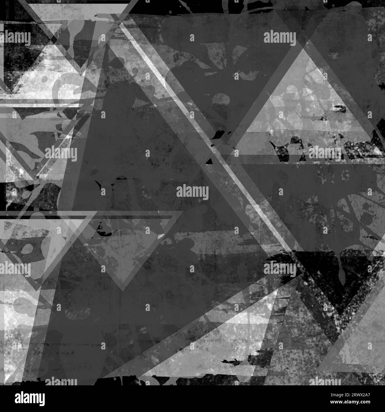 Sfondo astratto con elementi geometrici e forma futuristica a triangolo moderno Foto Stock