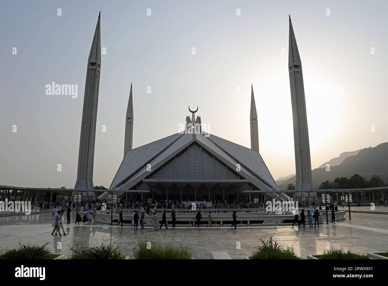 Moschea Faysal a Islamabad in Pakistan Foto Stock