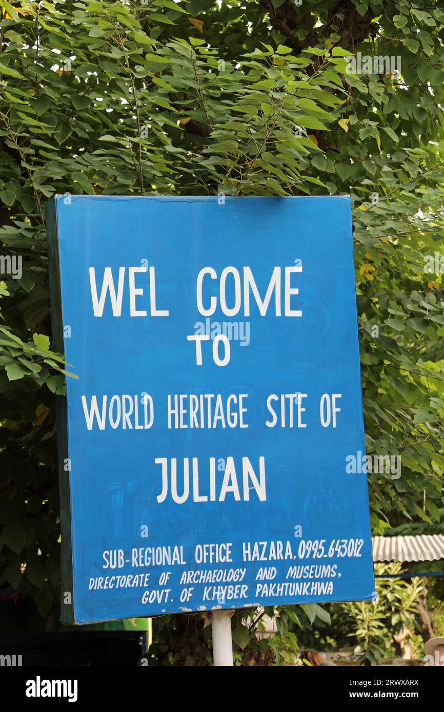 Sito patrimonio dell'umanità di Jaulian in Pakistan Foto Stock