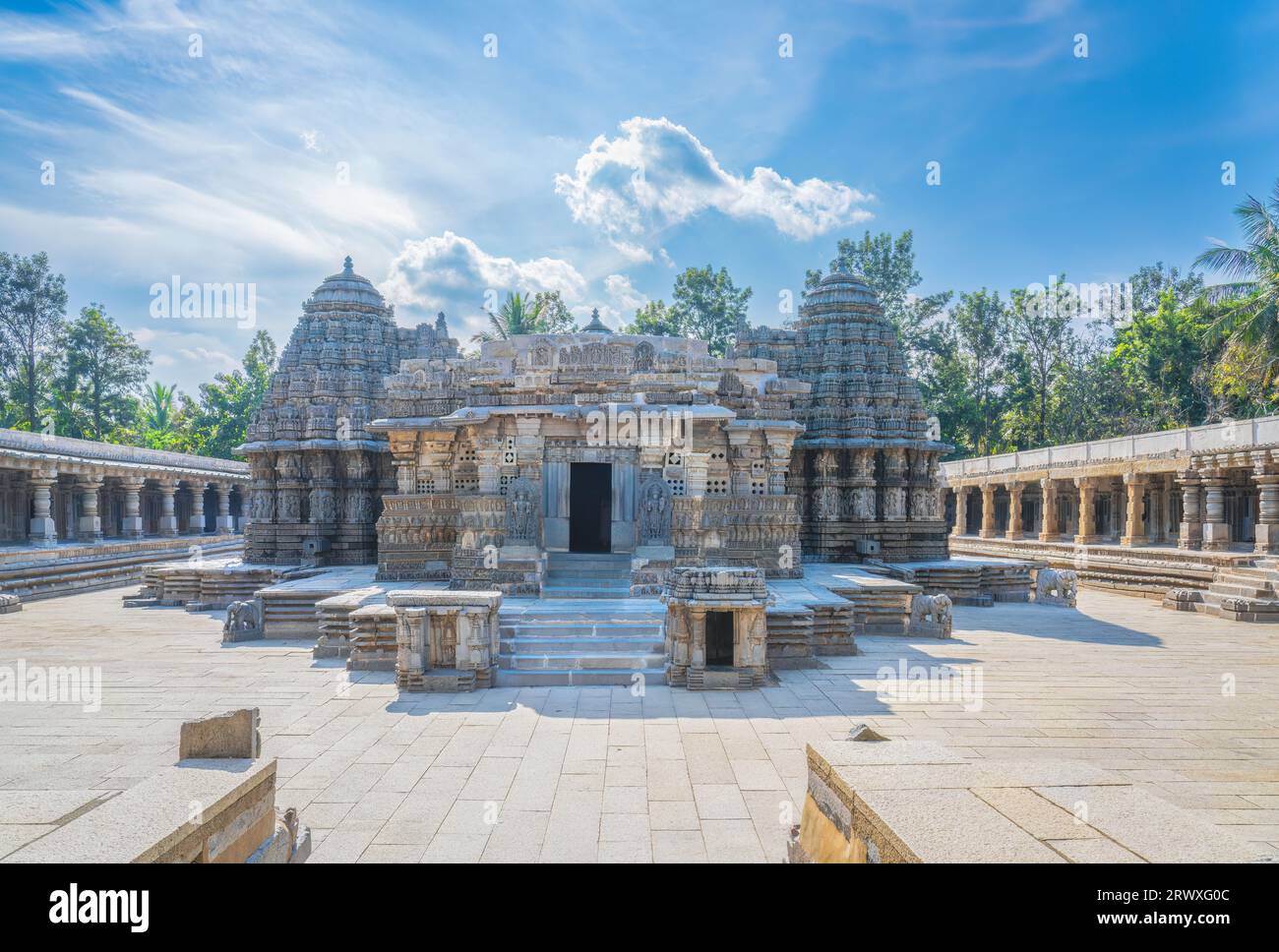 Il tempio di Chennakeshava, un tempio di Hoysala a Somanathapur nel Karnataka, anch'esso patrimonio dell'umanità dell'UNESCO Foto Stock