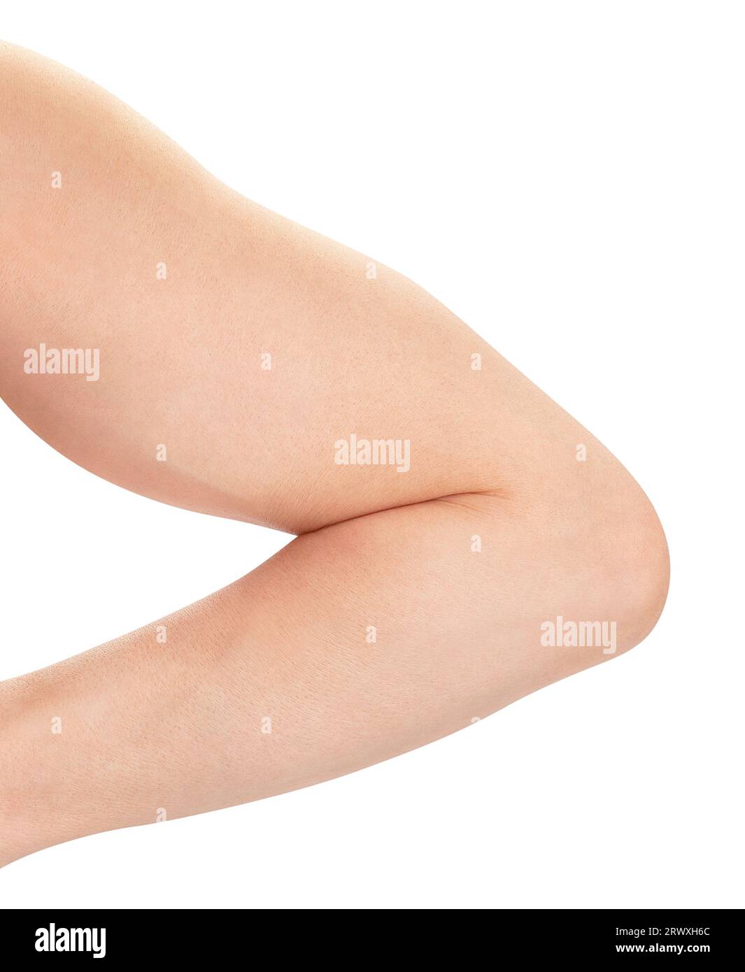 percorso del gomito isolato su bianco Foto Stock