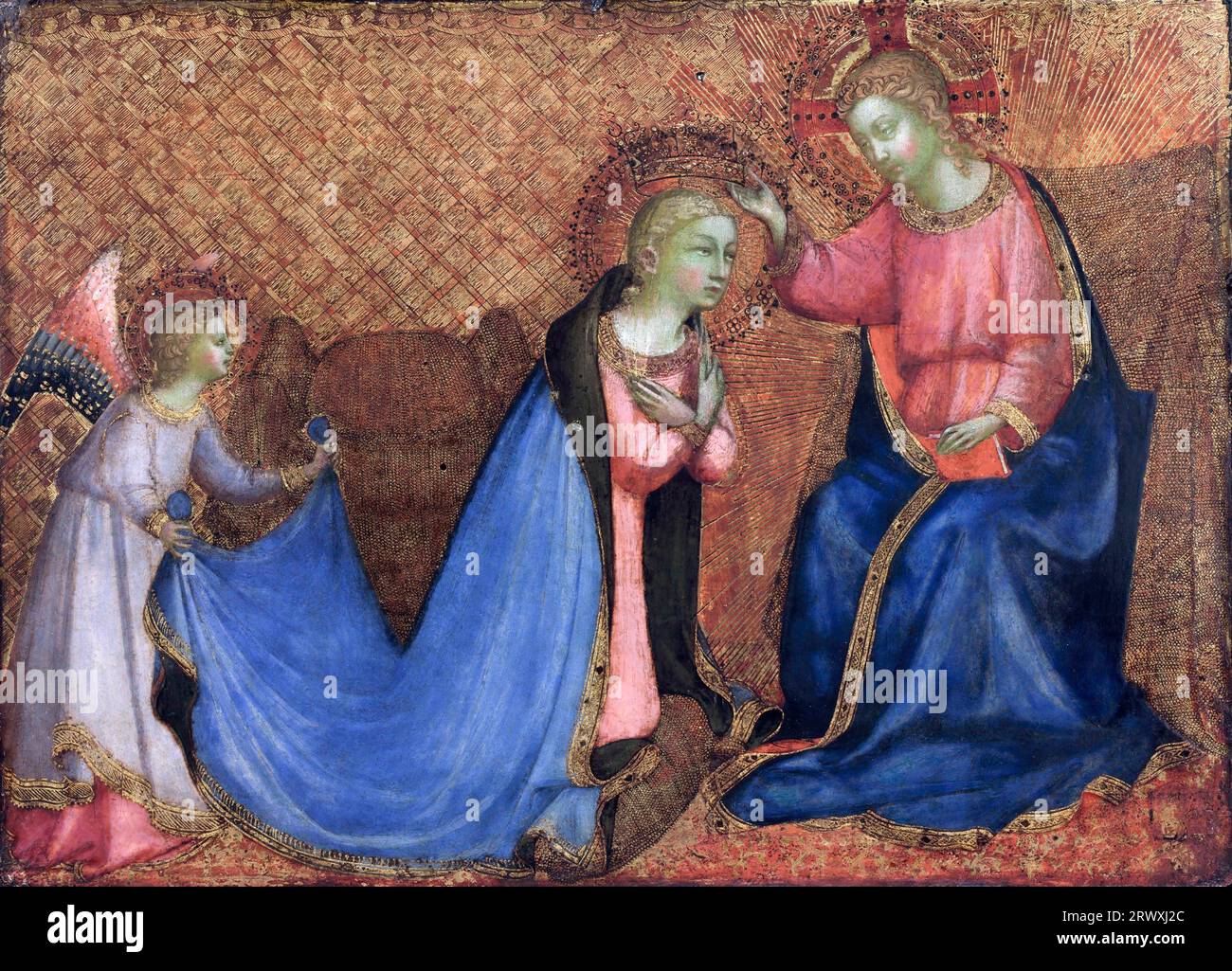 Fra Angelico (c.1395-1455), "Incoronazione della Vergine", tempera e oro su pannello di legno, anni '1420 Foto Stock