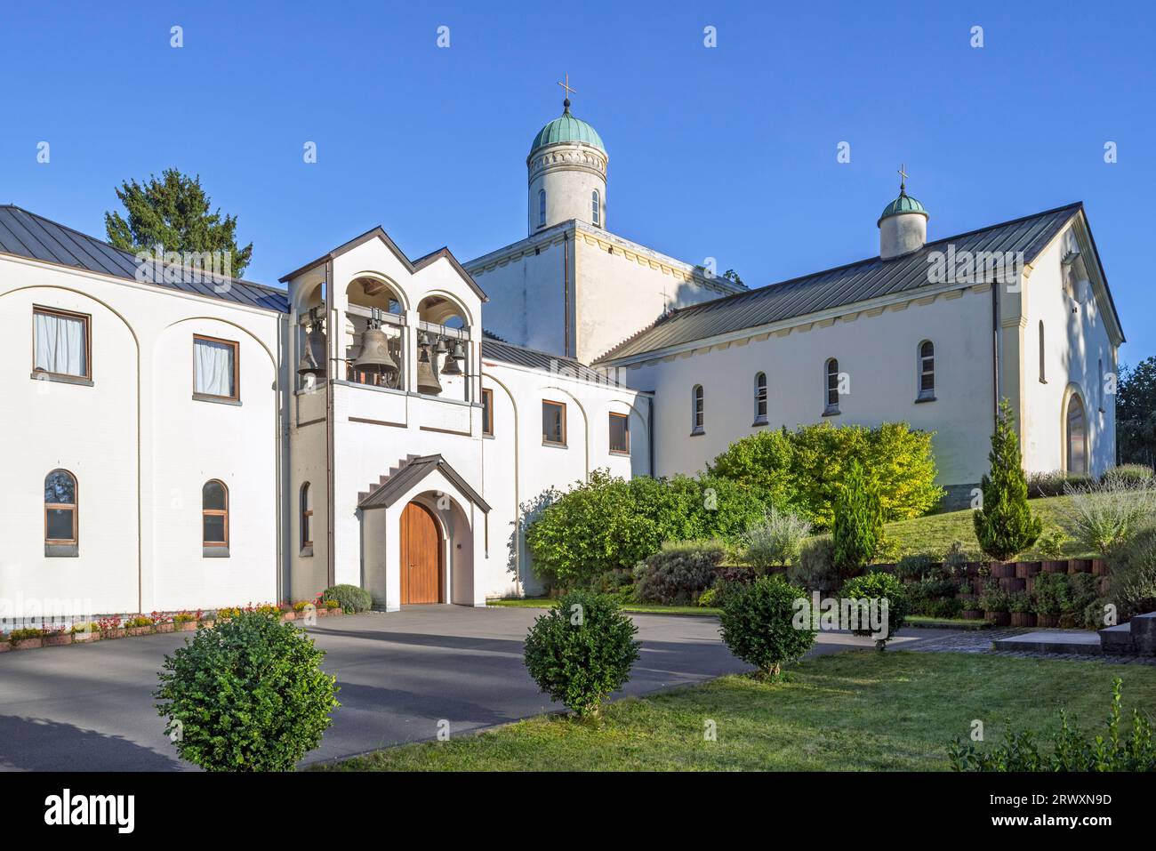 Abbazia di Chevetogne / Abbaye de Chevetogne, monastero benedettino cattolico vicino a Ciney, provincia di Namur, Ardenne belghe, Vallonia, Belgio Foto Stock