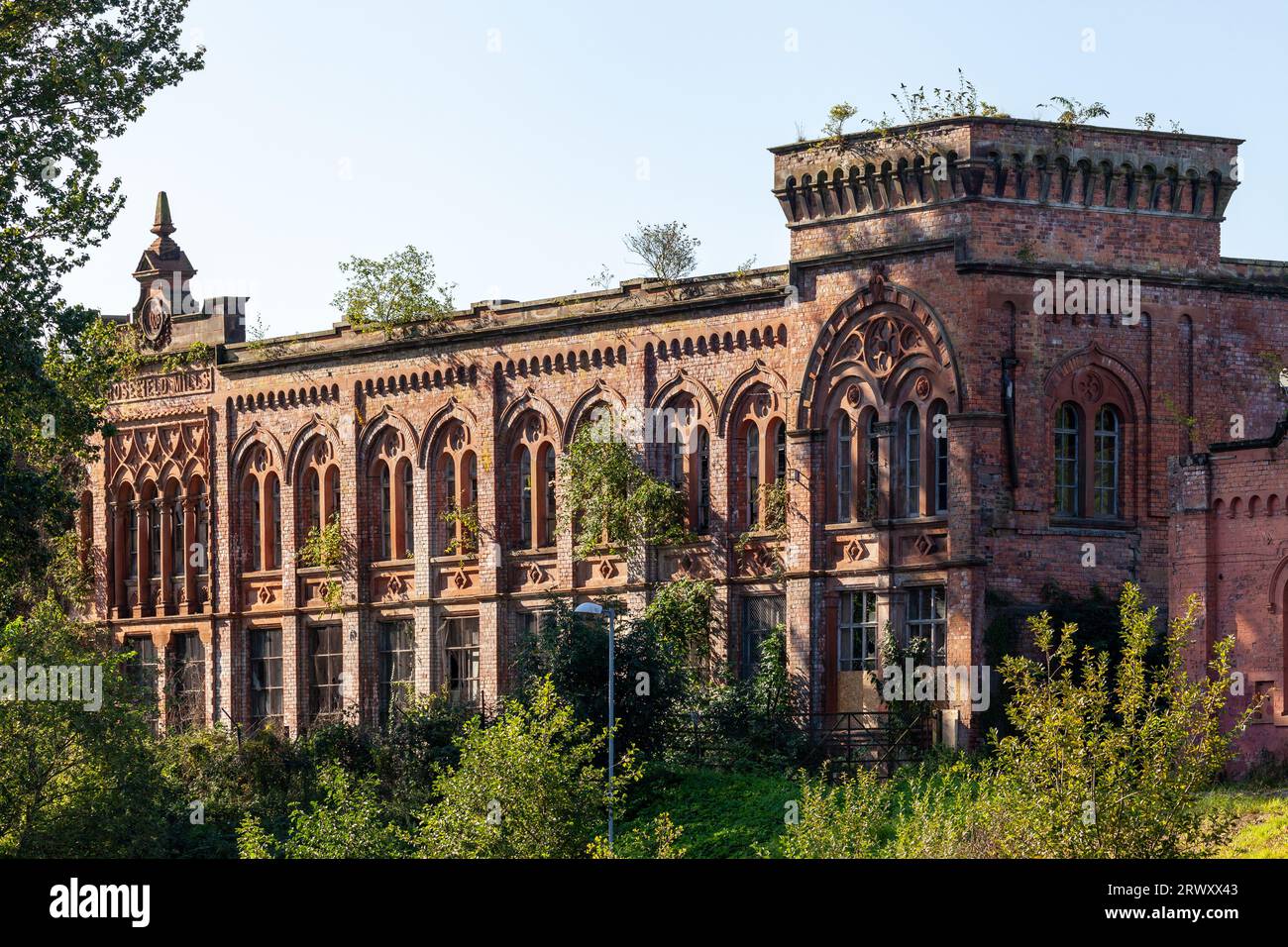 Gli edifici Rosefield Mills sono gli ultimi edifici industriali vittoriani sopravvissuti su larga scala a Dumfries Foto Stock