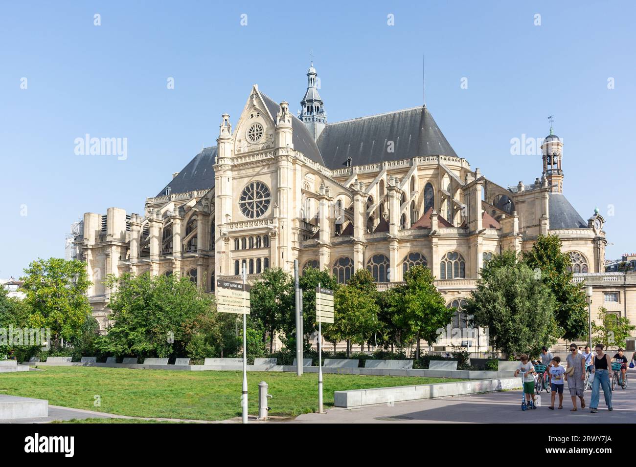 Chiesa di Saint-Eustache (Église Saint-Eustache), Saint-Eustache, Les Halles, Parigi, Île-de-France, Francia Foto Stock