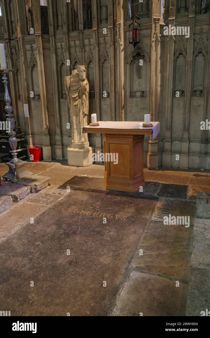 Durham, Regno Unito - 12 luglio 2023: Il santuario di St Cuthbert nella Cattedrale di Durham, Inghilterra Foto Stock