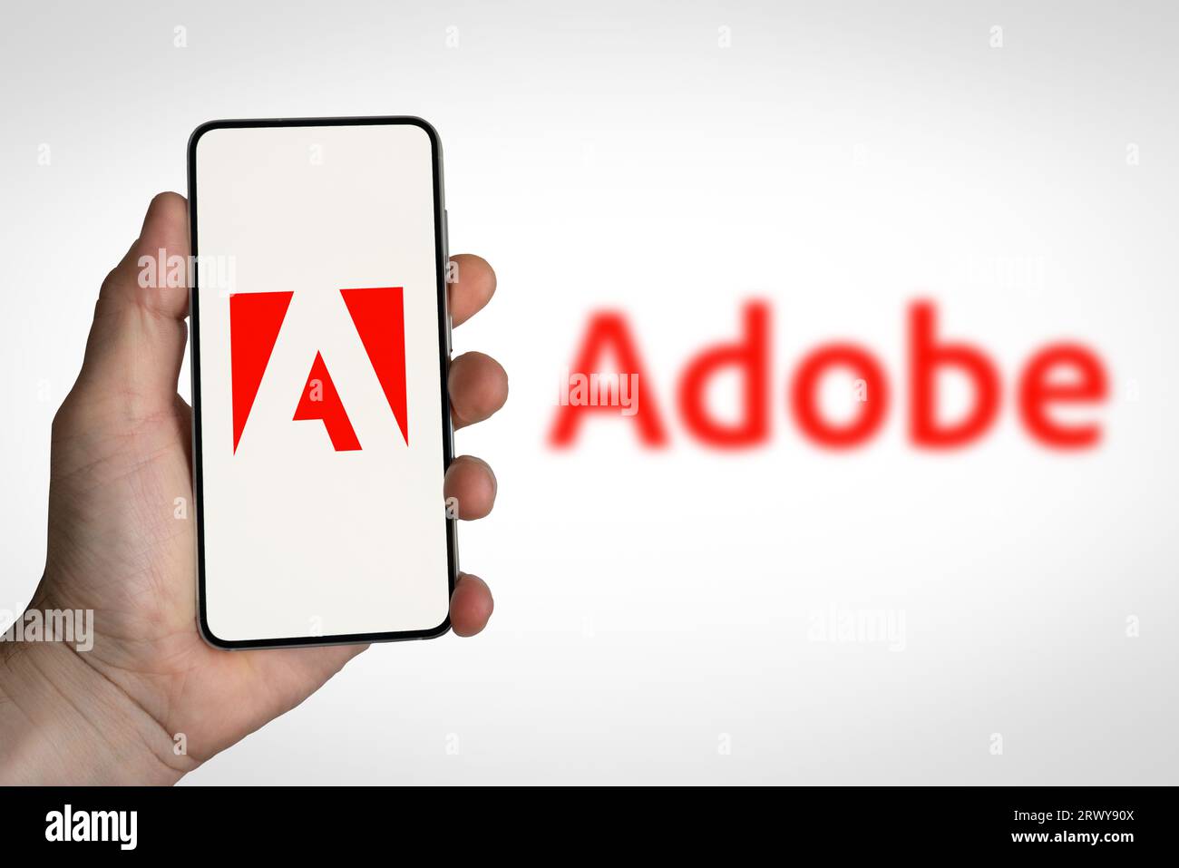 Adobe - società di software e tecnologia Foto Stock