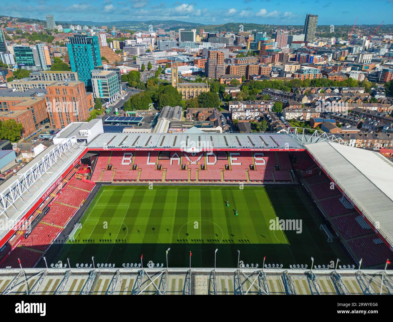 Sheffield, South Yorkshire, Regno Unito. 09.21.2023 Bramall Lane Stadium, sede dello Sheffield United Football Club. 21 settembre 2023. Foto Stock