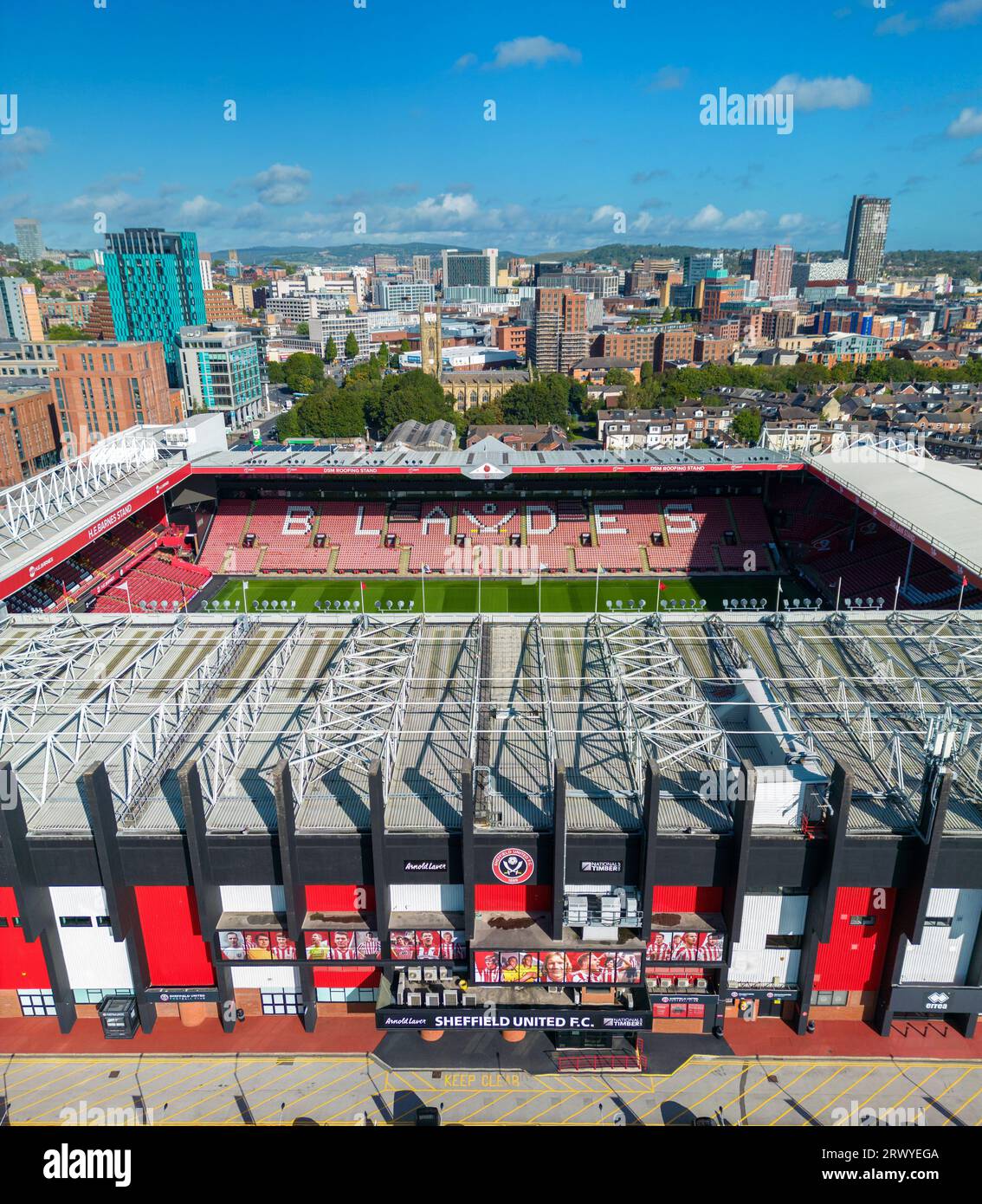 Sheffield, South Yorkshire, Regno Unito. 09.21.2023 Bramall Lane Stadium, sede dello Sheffield United Football Club. 21 settembre 2023. Foto Stock