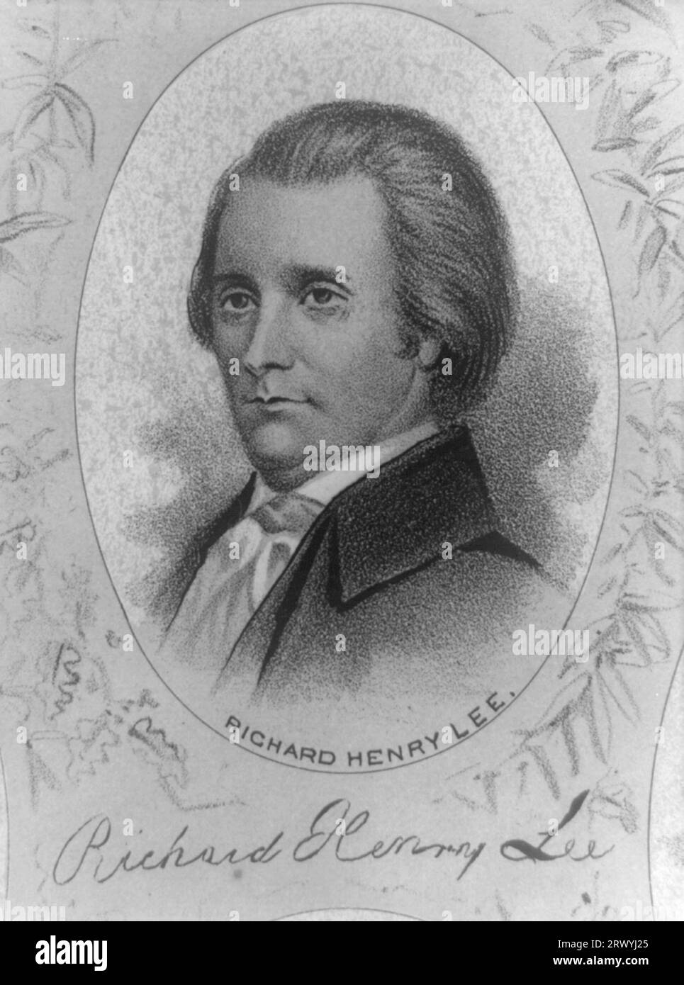 Richard Henry Lee (1732 – 1794) statista americano e padre fondatore degli Stati Uniti d'America Foto Stock