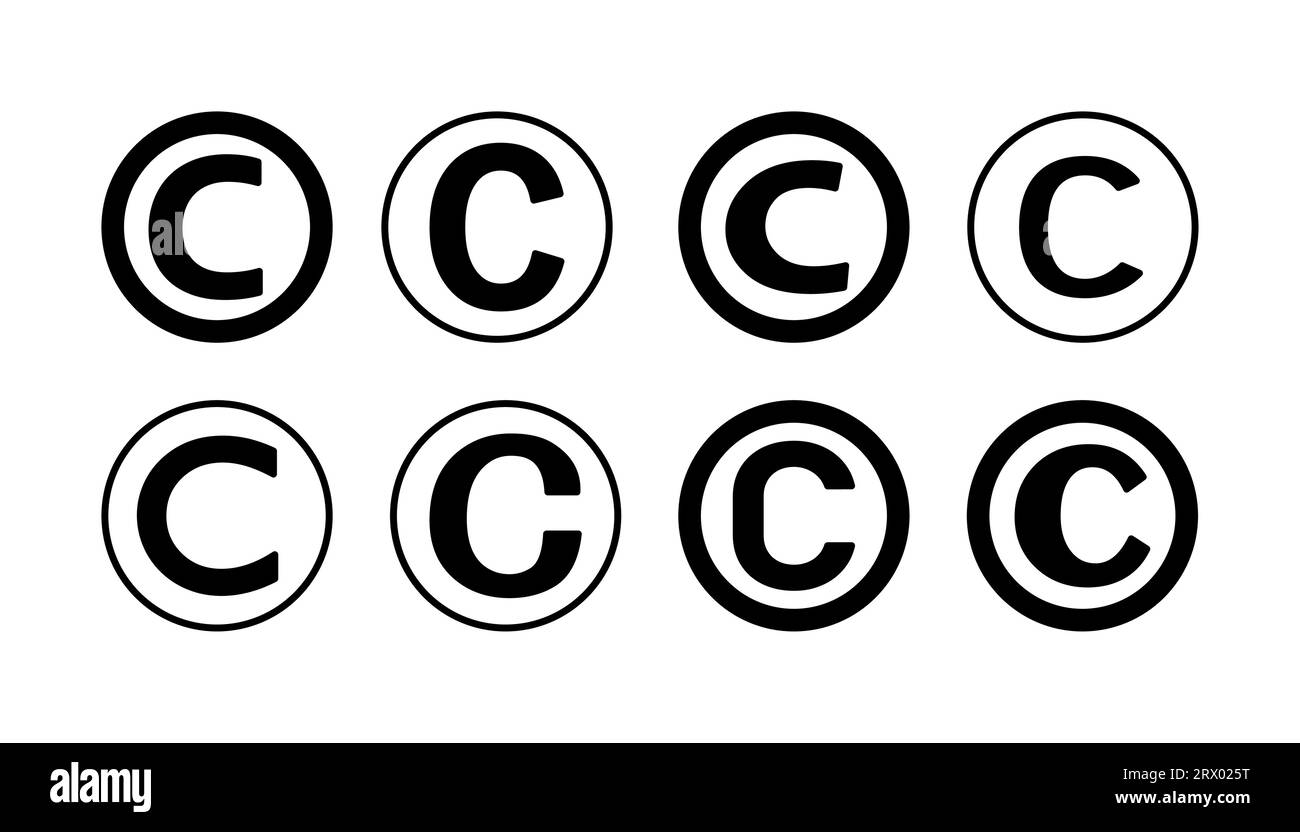 Vettore icona Copyright. simbolo di copyright Illustrazione Vettoriale