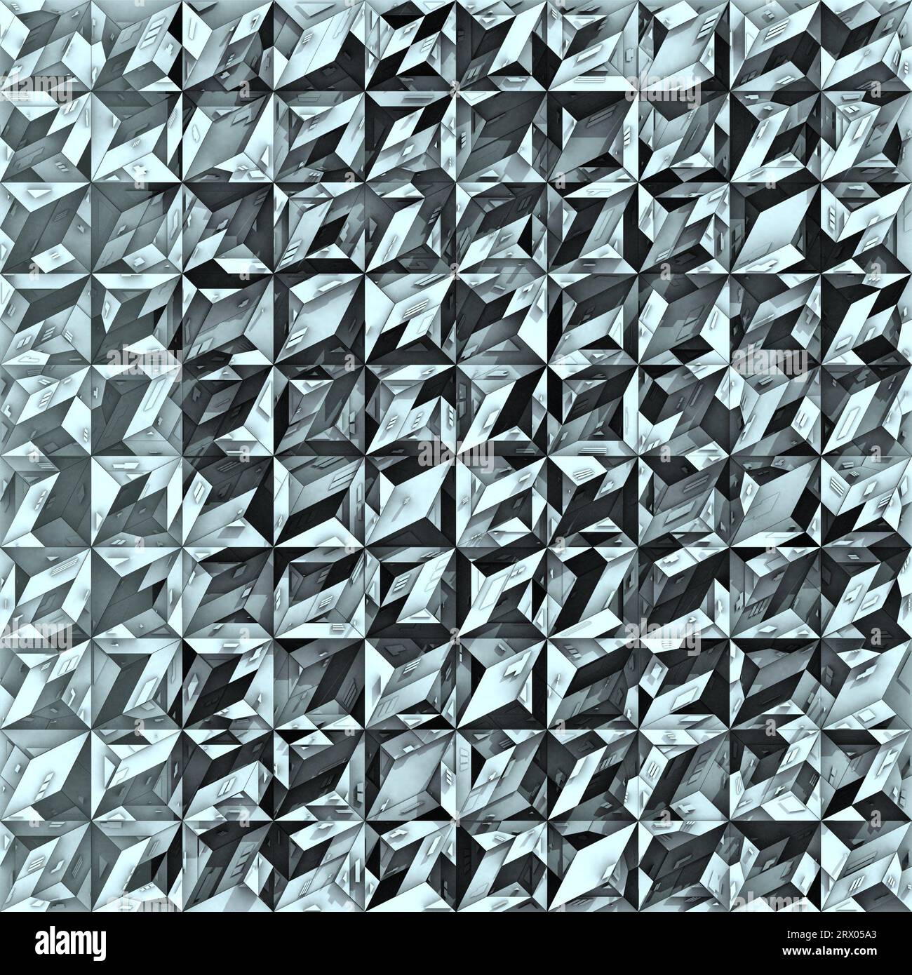 Sfondo astratto Fractals Cubo Triangle Diamond Foto Stock