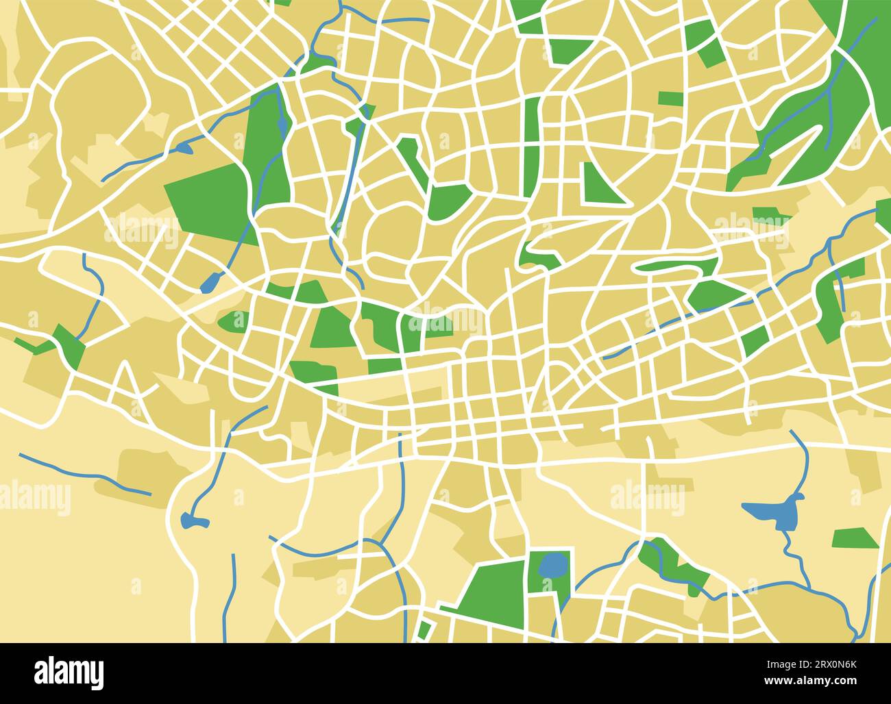 Mappa di illustrazione vettoriale stratificata di Johannesburg. Illustrazione Vettoriale