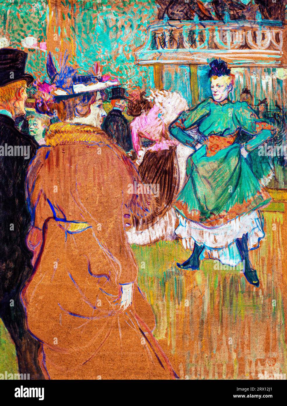 Quadriglia al Moulin Rouge dipinto di Henri de Toulouse-Lautrec. Originale dalla National Gallery of Art Foto Stock