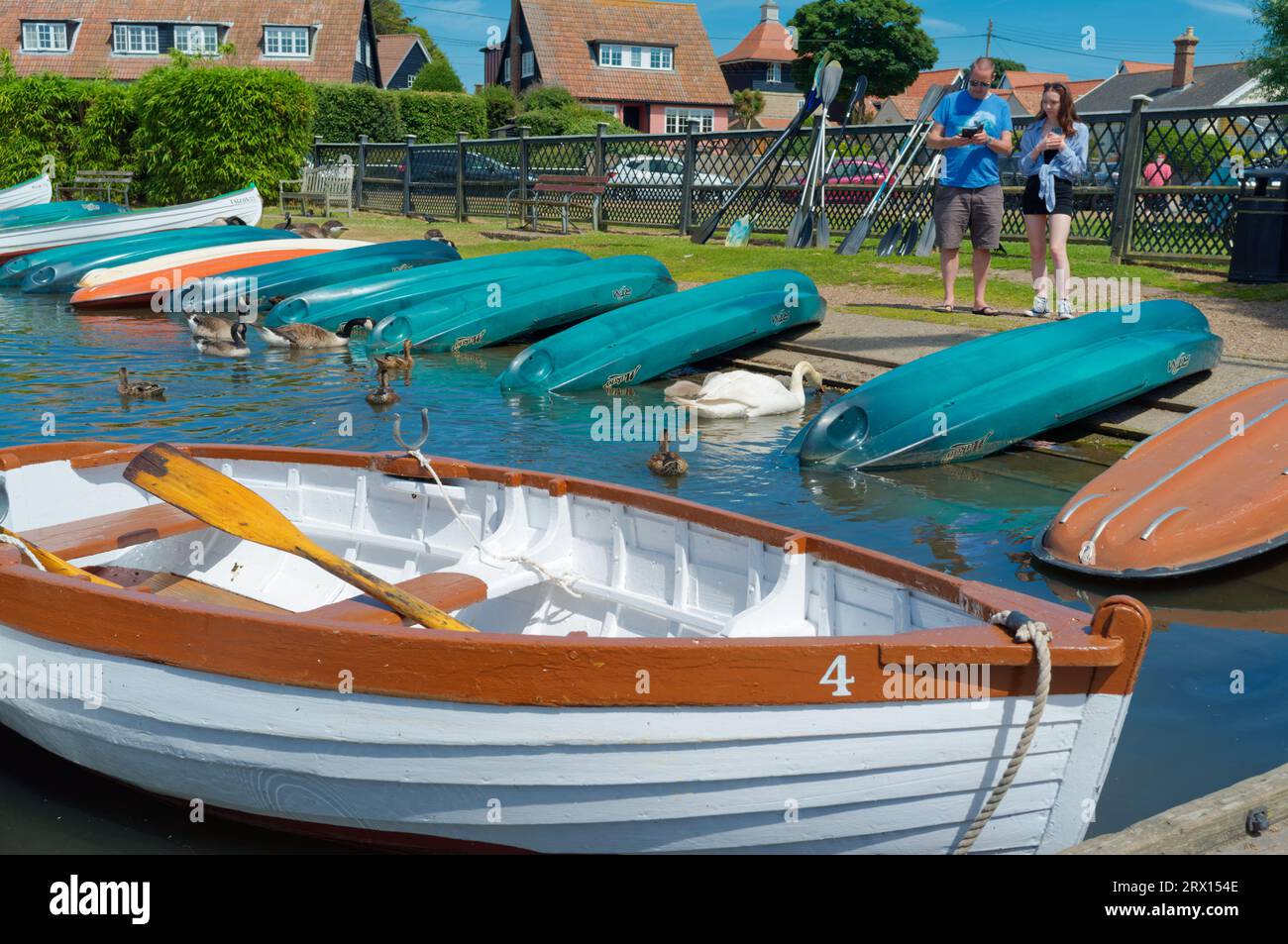 Il Meare a Thorpeness Suffolk Foto Stock
