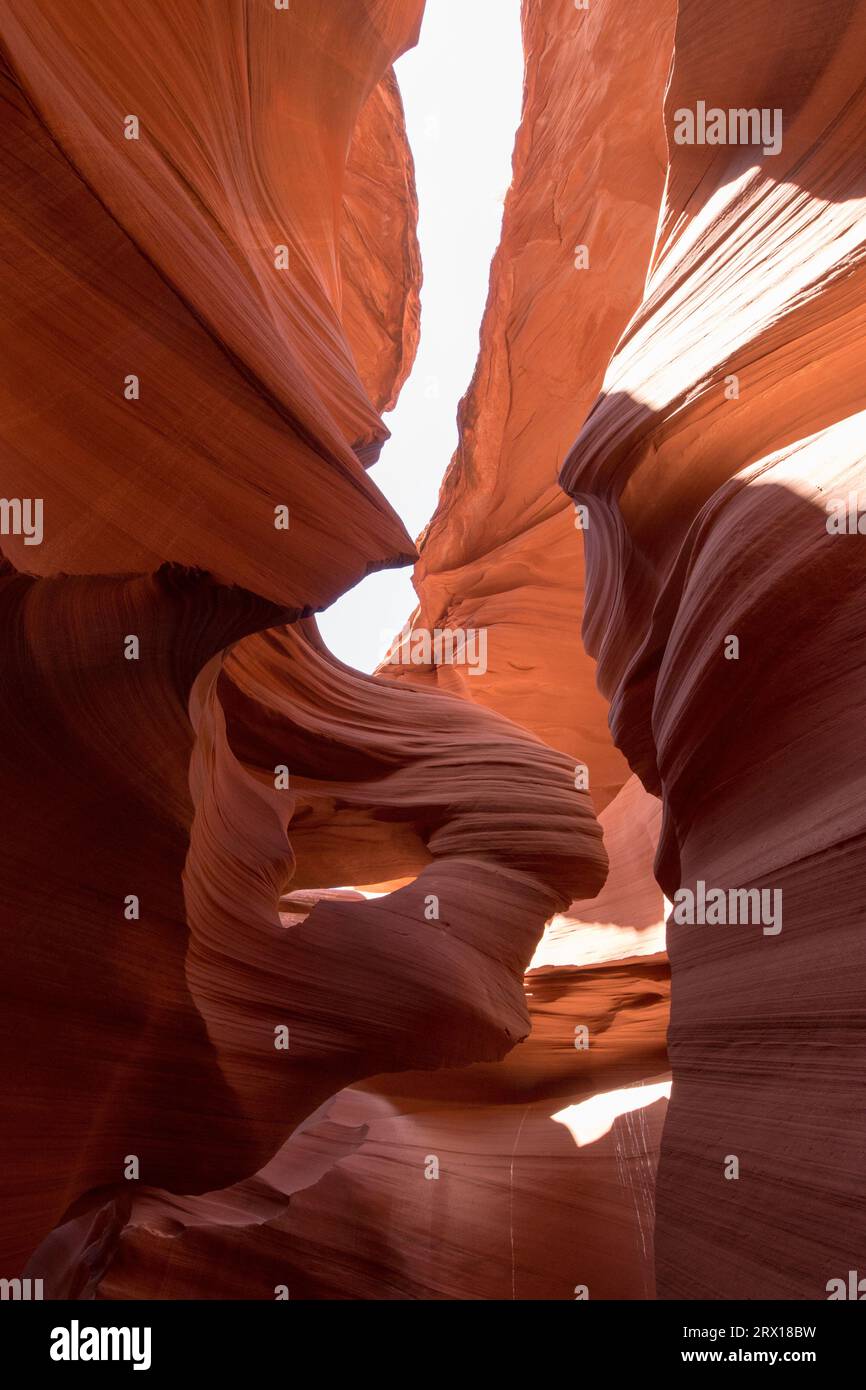 USA Arizona Antilope Canyon canyon superiore e inferiore vicino a Page Foto Stock