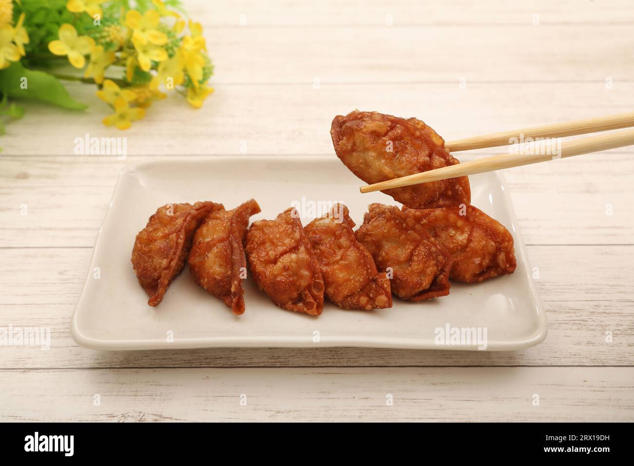 Deep Fried Dumpling Foto Stock