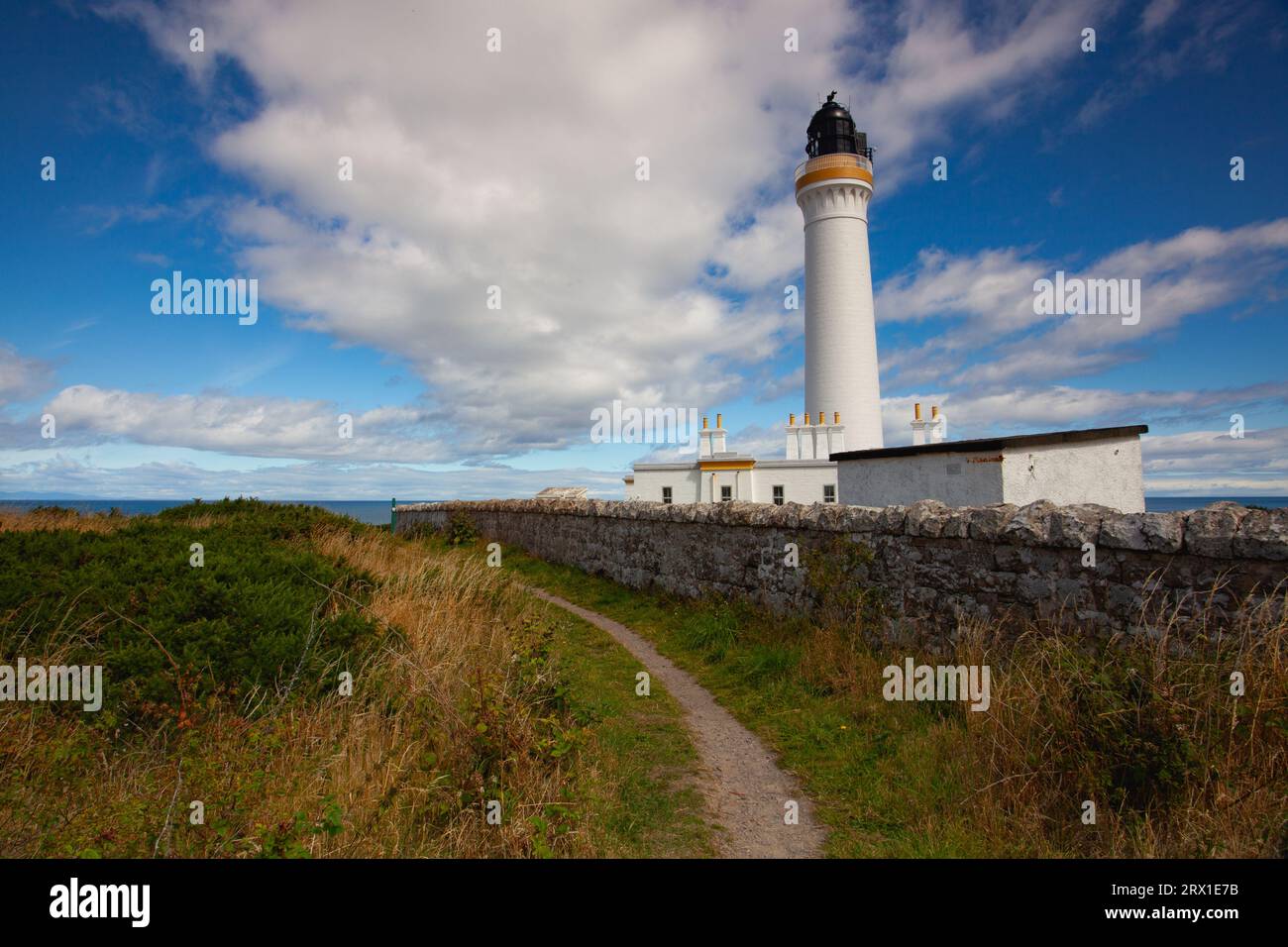 Faro di Covesea Skerries, originariamente appartenente al Norther Foto Stock
